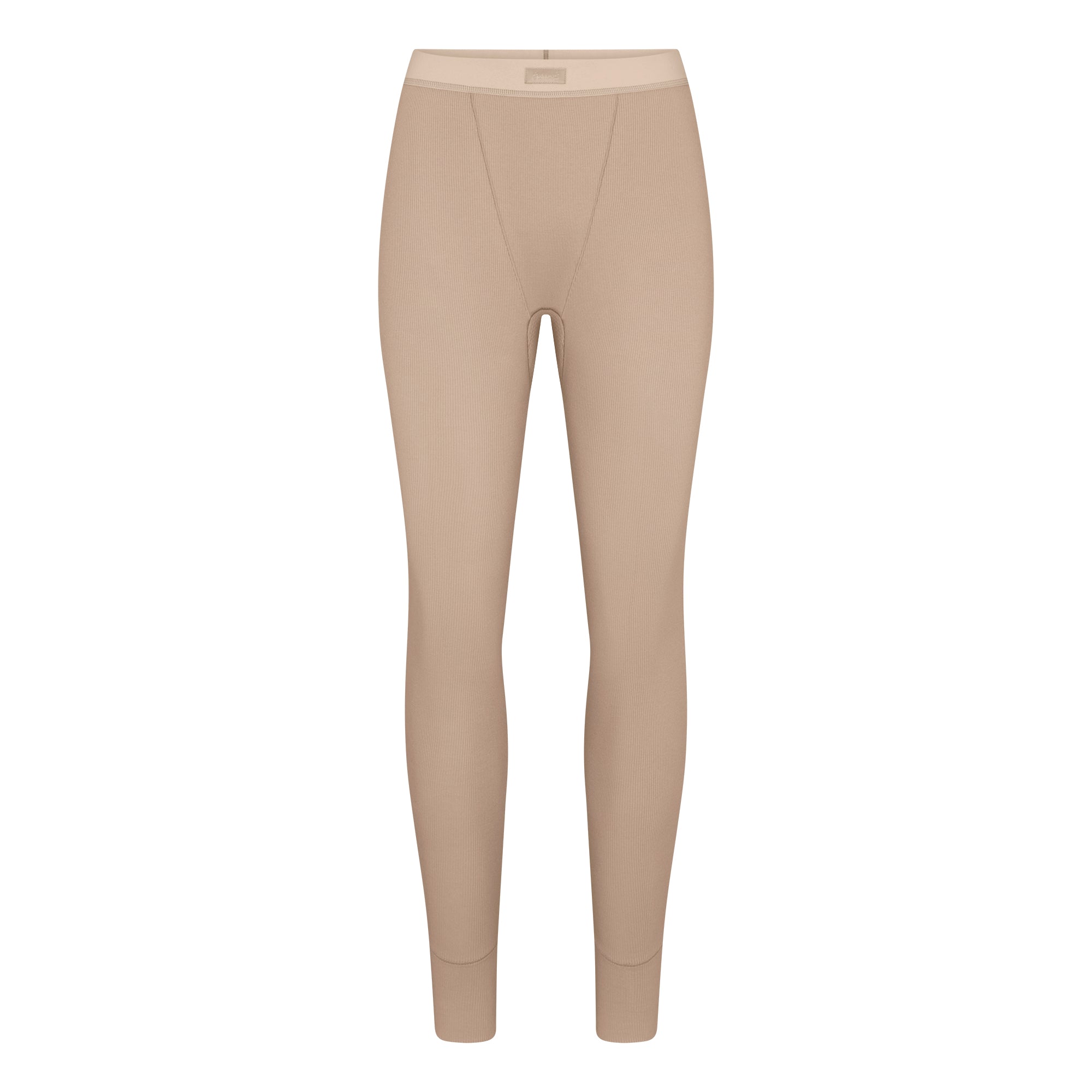 COTTON RIB LEGGING | LATTE - Image 6