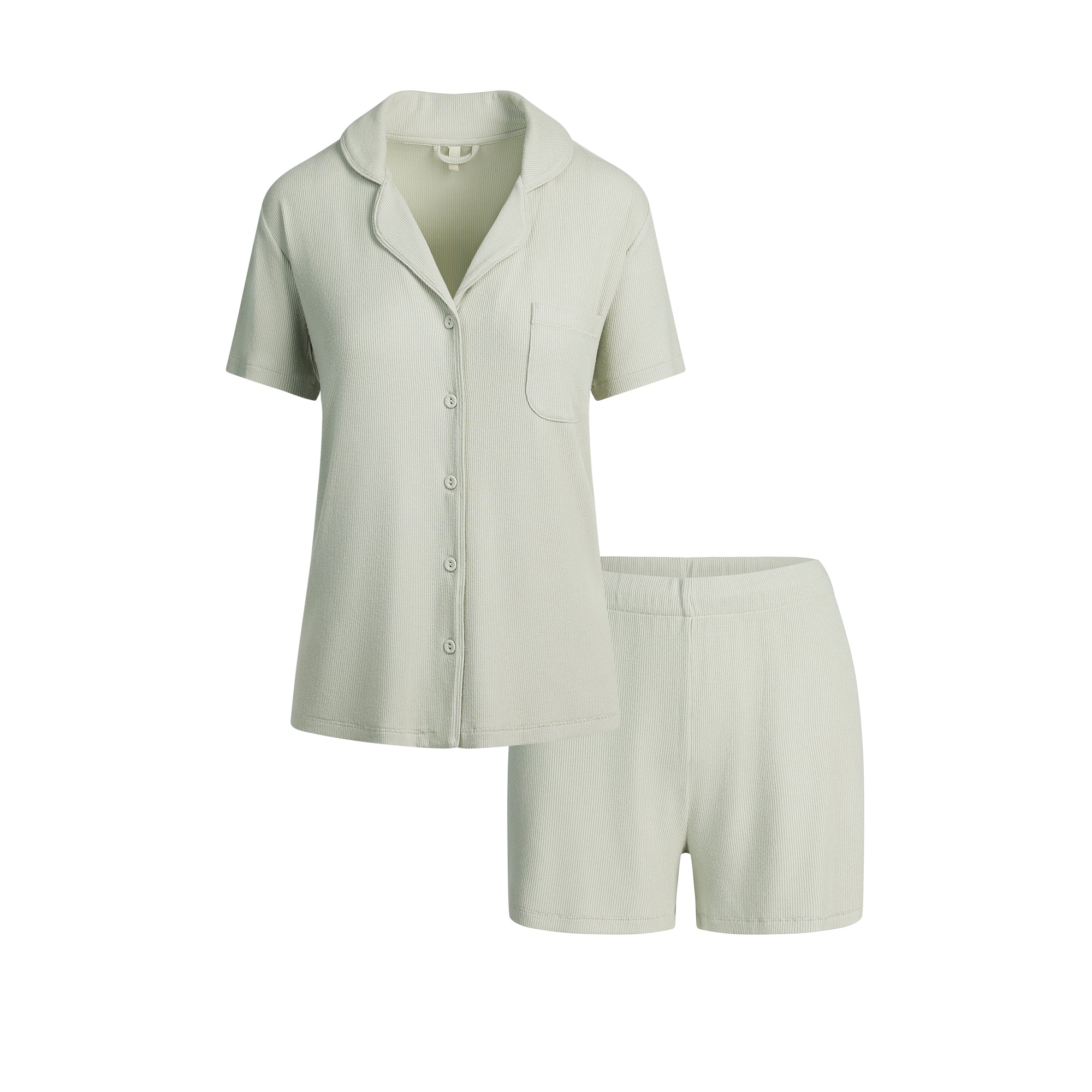 SOFT LOUNGE SHORT SLEEP SET | TALC - Image 4