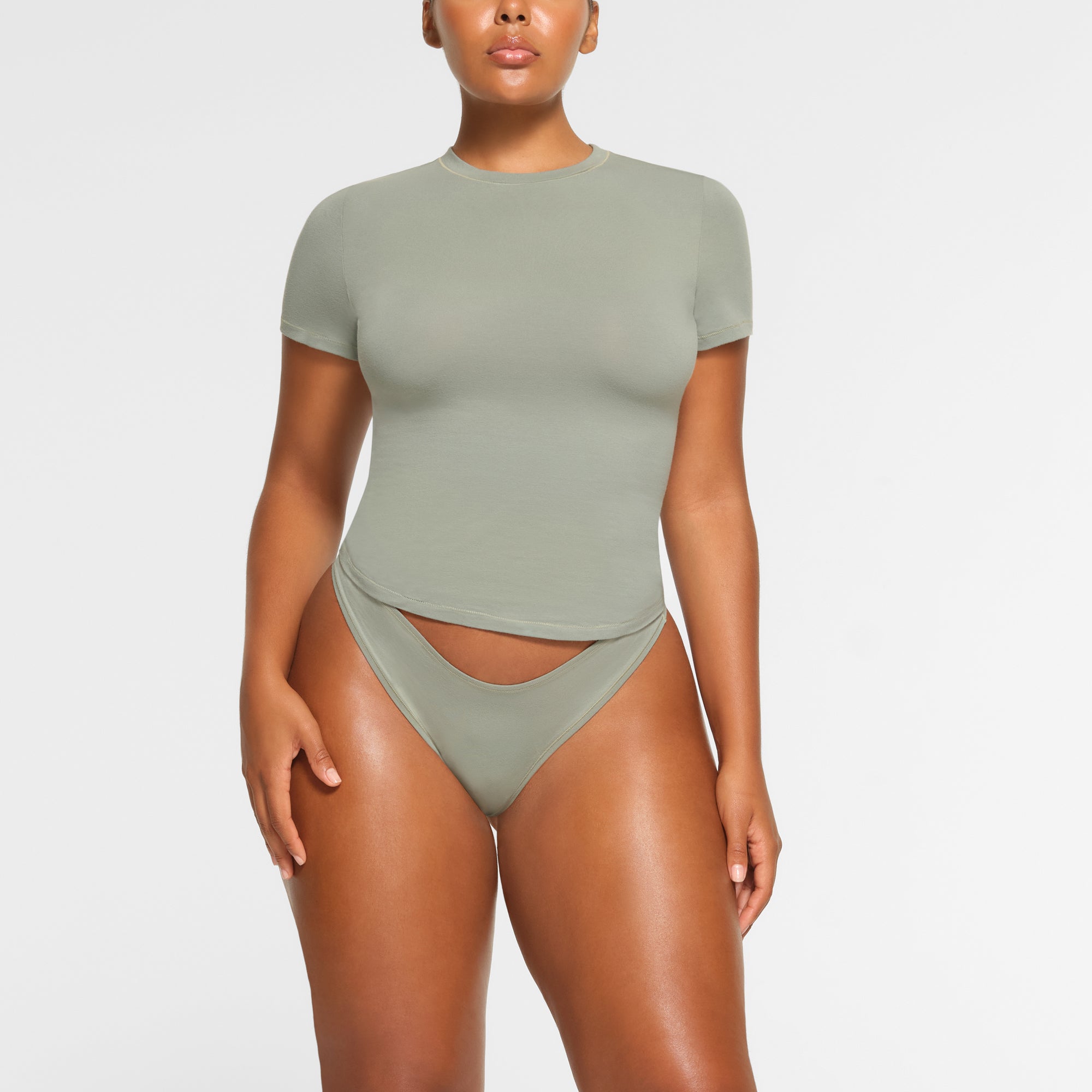 COTTON JERSEY T-SHIRT | MINERAL