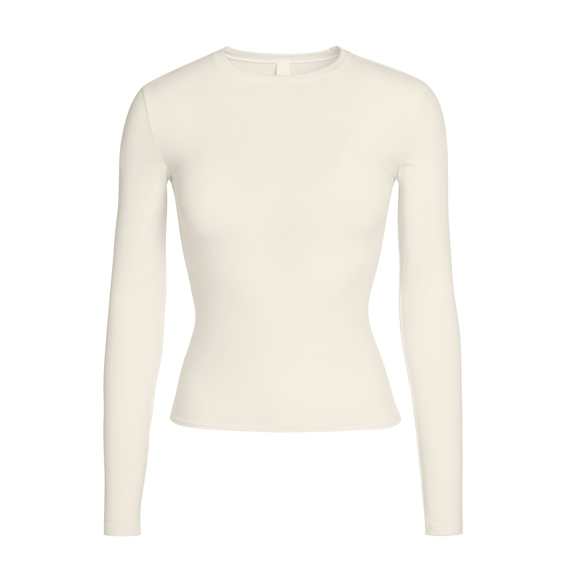 COTTON JERSEY LONG SLEEVE T-SHIRT | BONE - Image 5