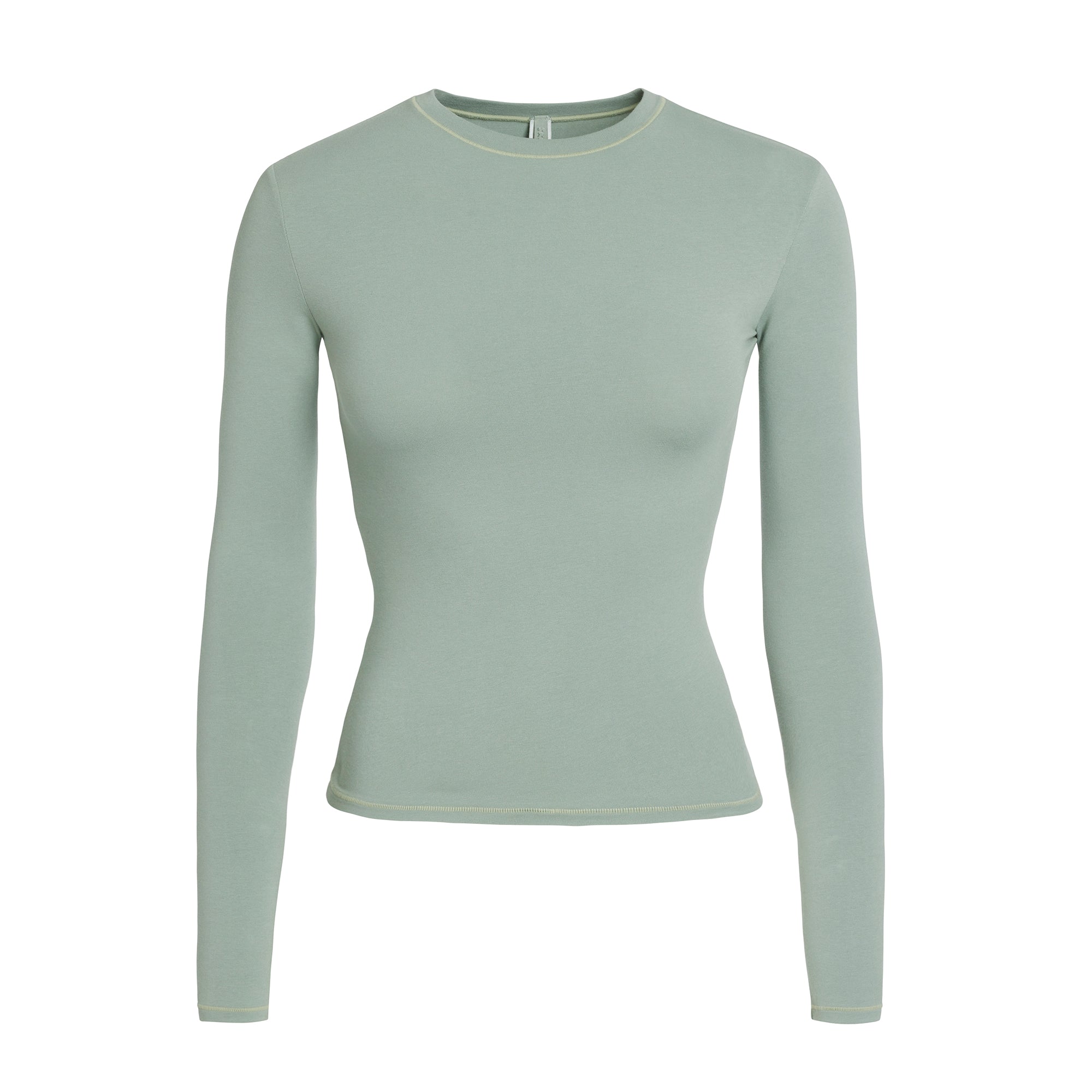 COTTON JERSEY LONG SLEEVE T-SHIRT | MINERAL - Image 5