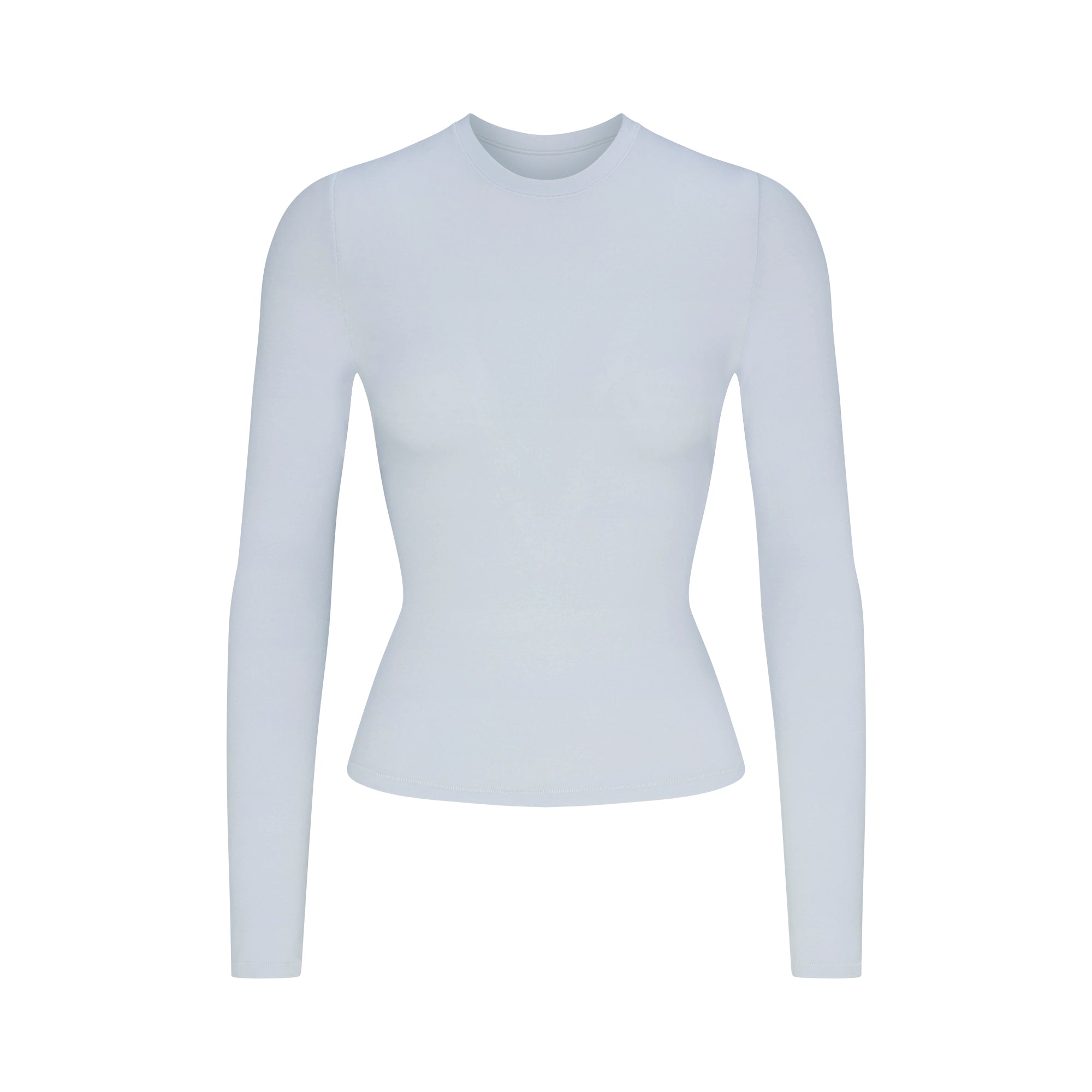 COTTON JERSEY LONG SLEEVE T-SHIRT | ZEN BLUE - Image 6