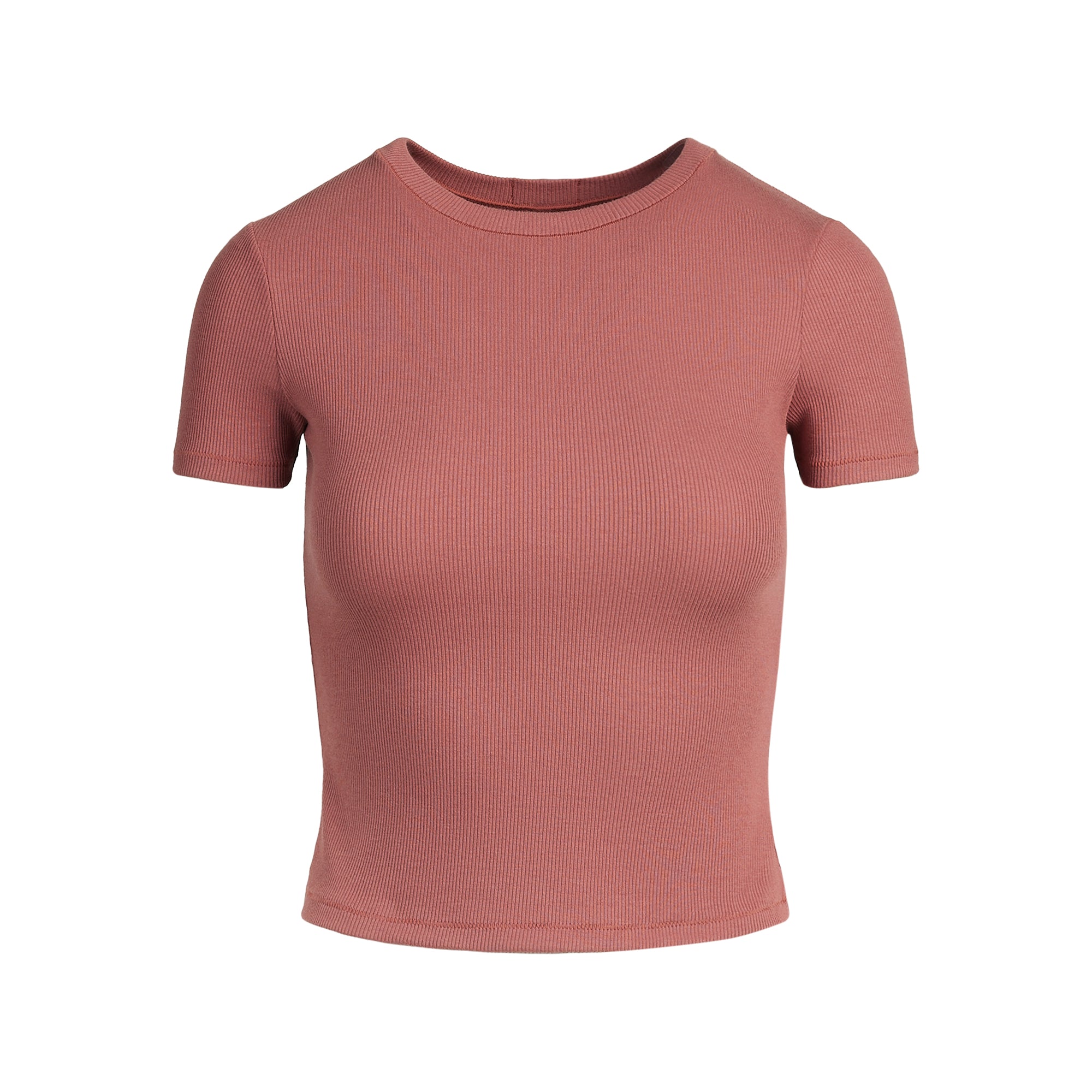 COTTON RIB T-SHIRT | REDWOOD - Image 5