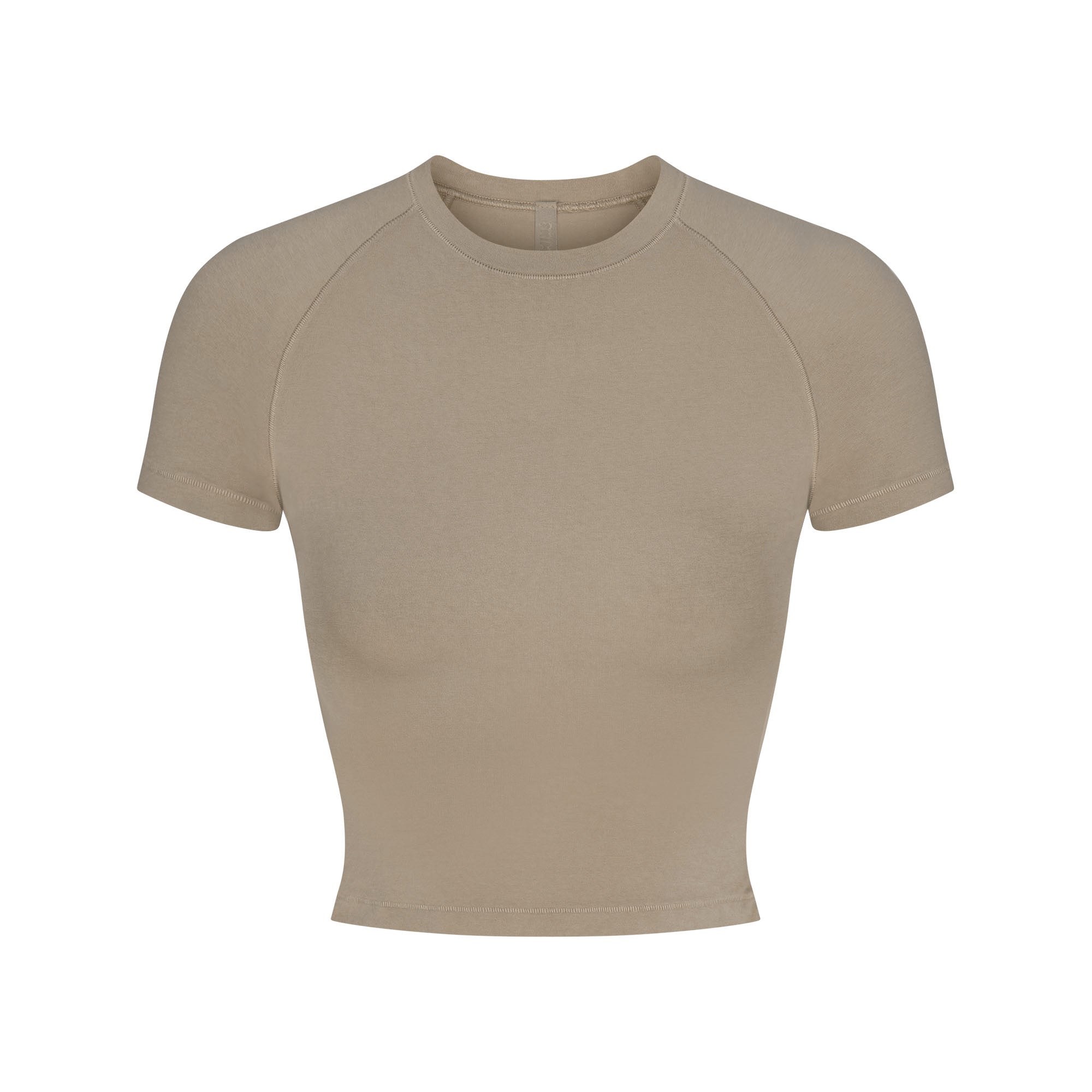 NEW VINTAGE CROPPED RAGLAN T-SHIRT | TAUPE - Image 5