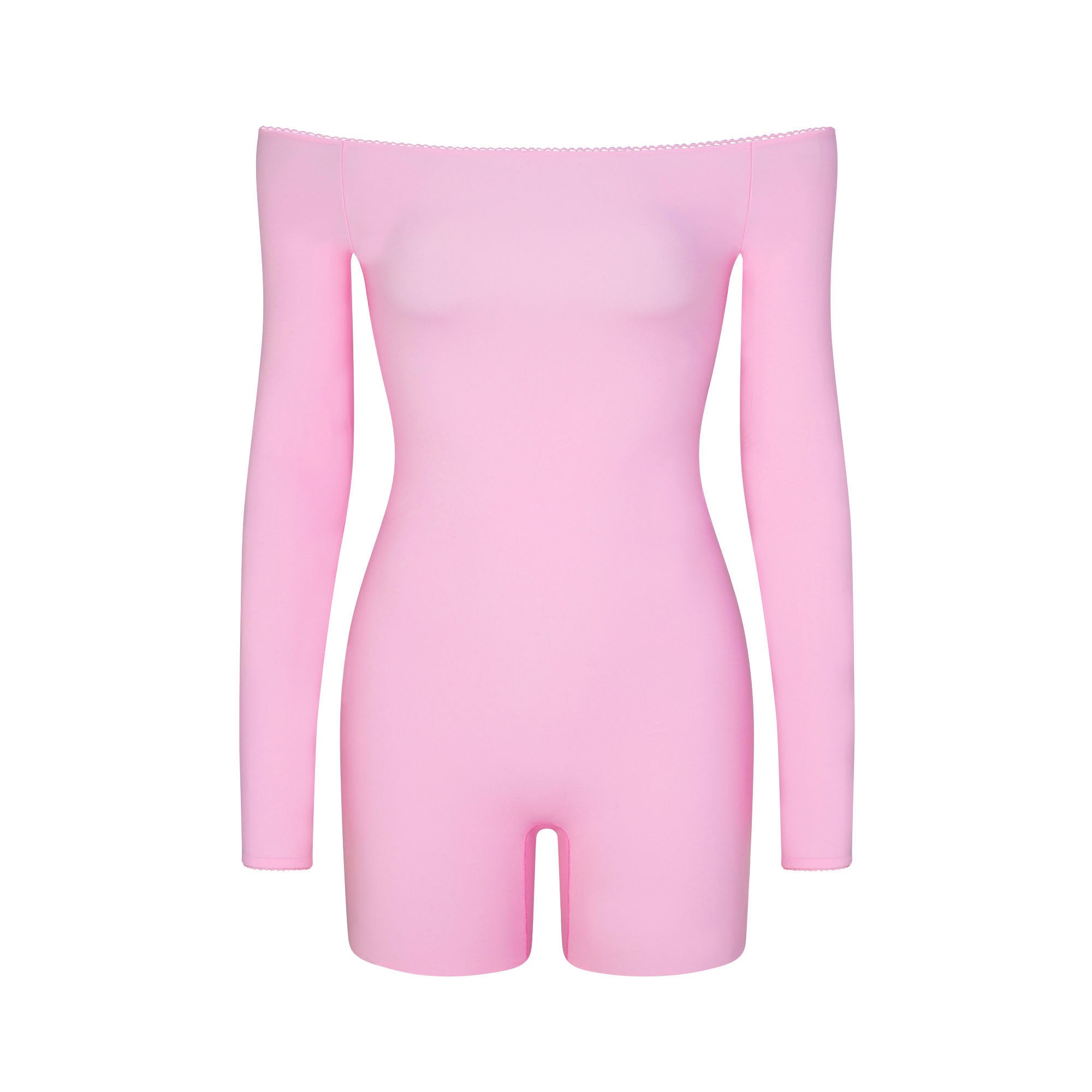 FITS EVERYBODY PICOT OFF THE SHOULDER ONESIE | BUBBLE GUM - Image 5