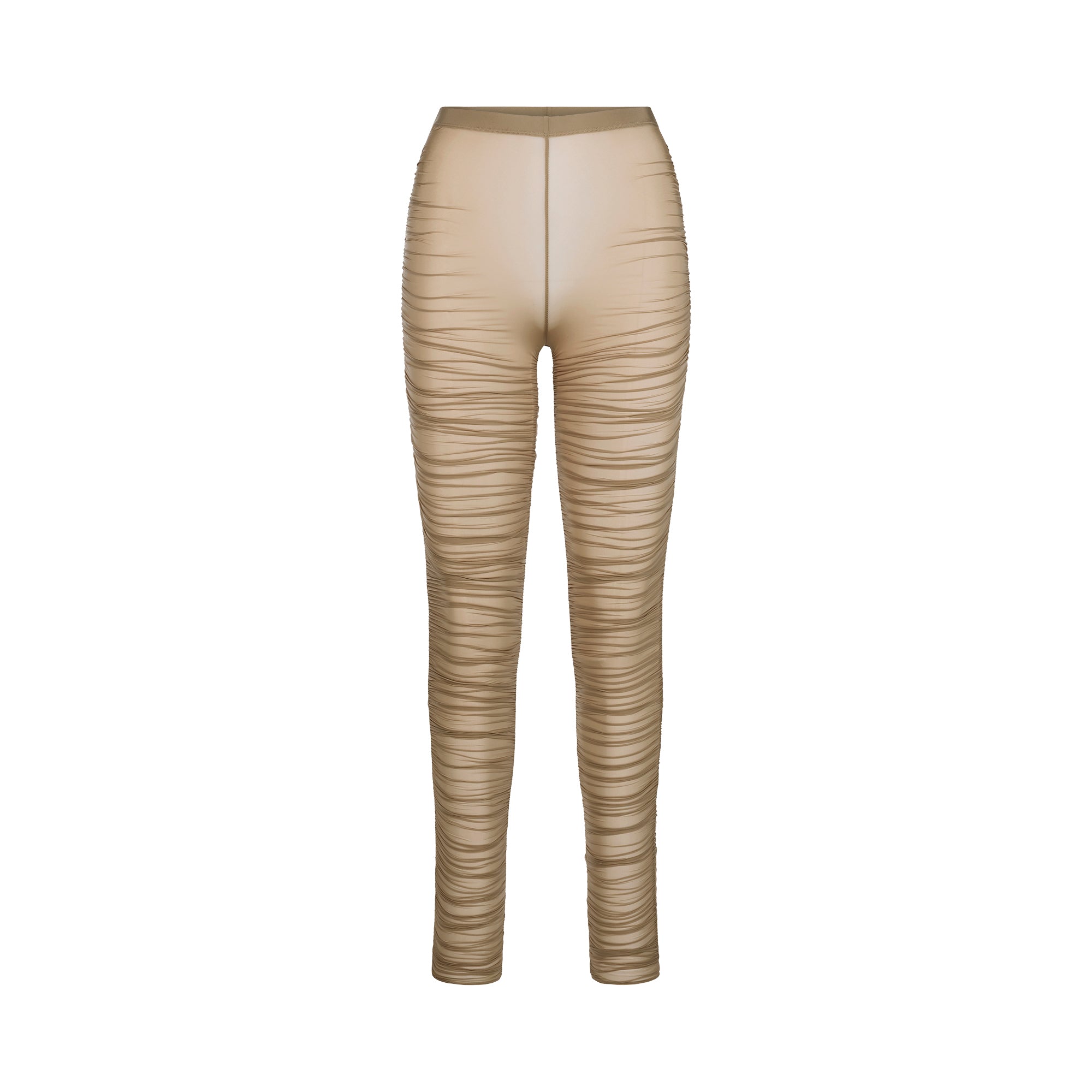MILKY SHEER HIGH-WAISTED LEGGING | TRUFFLE - Image 7