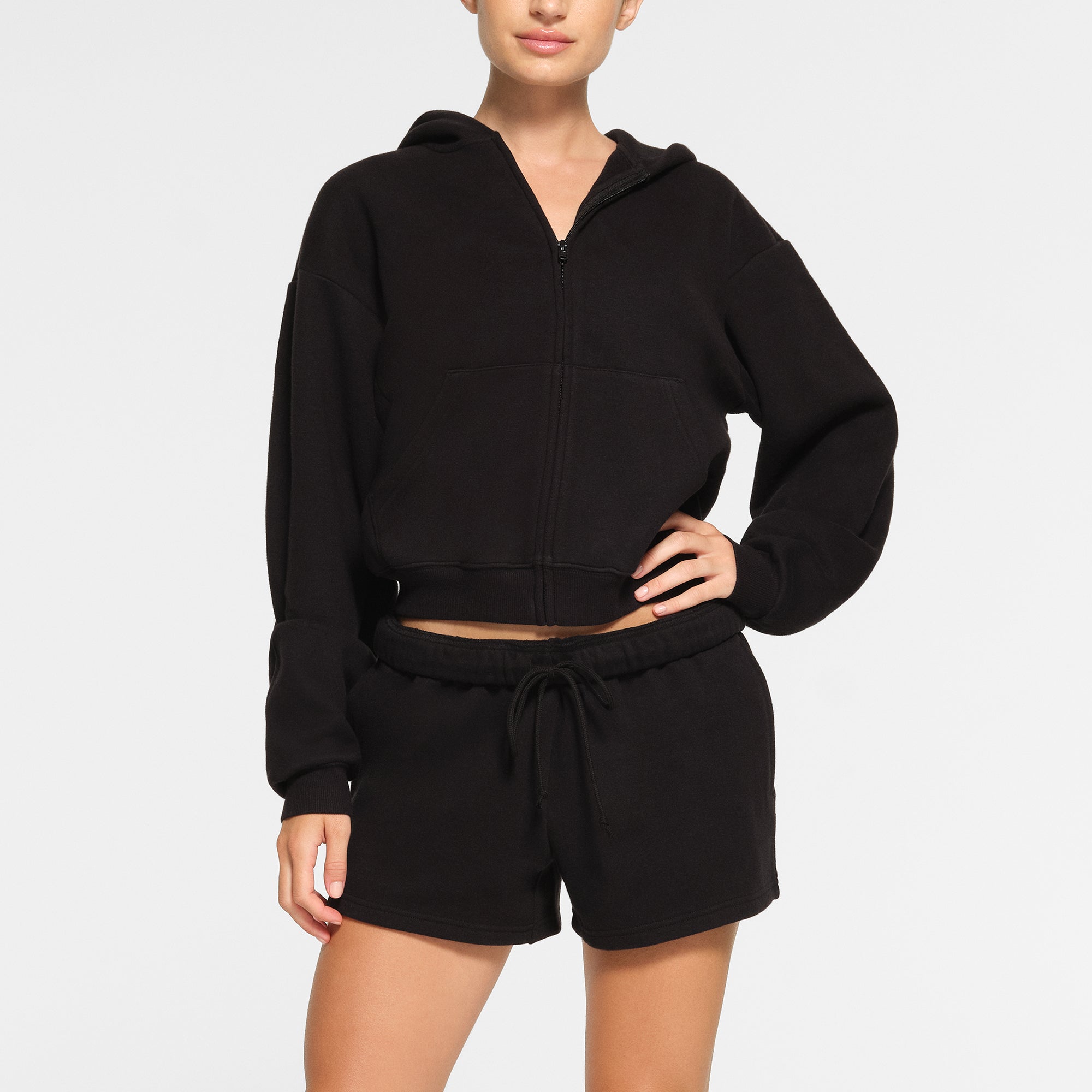 COTTON FLEECE SHORT | ONYX