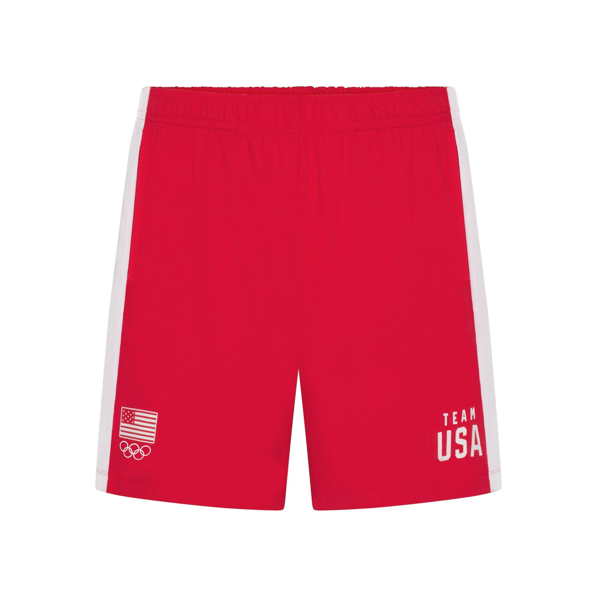 SKIMS FOR TEAM USA JERSEY SLEEP MENS OLYMPIC SHORT | RED - Image 4