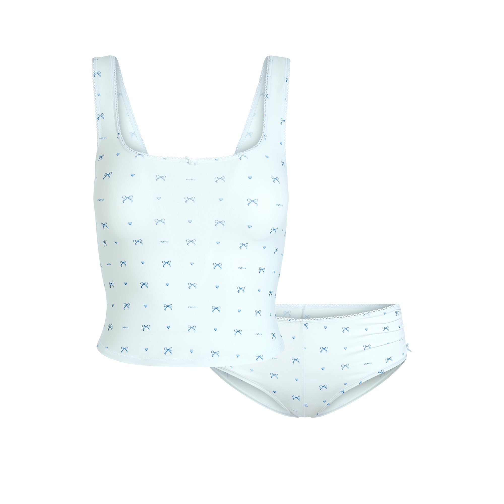 FITS EVERYBODY PICOT TANK AND HIPSTER SET | CLOUD BOW PRINT - Image 12