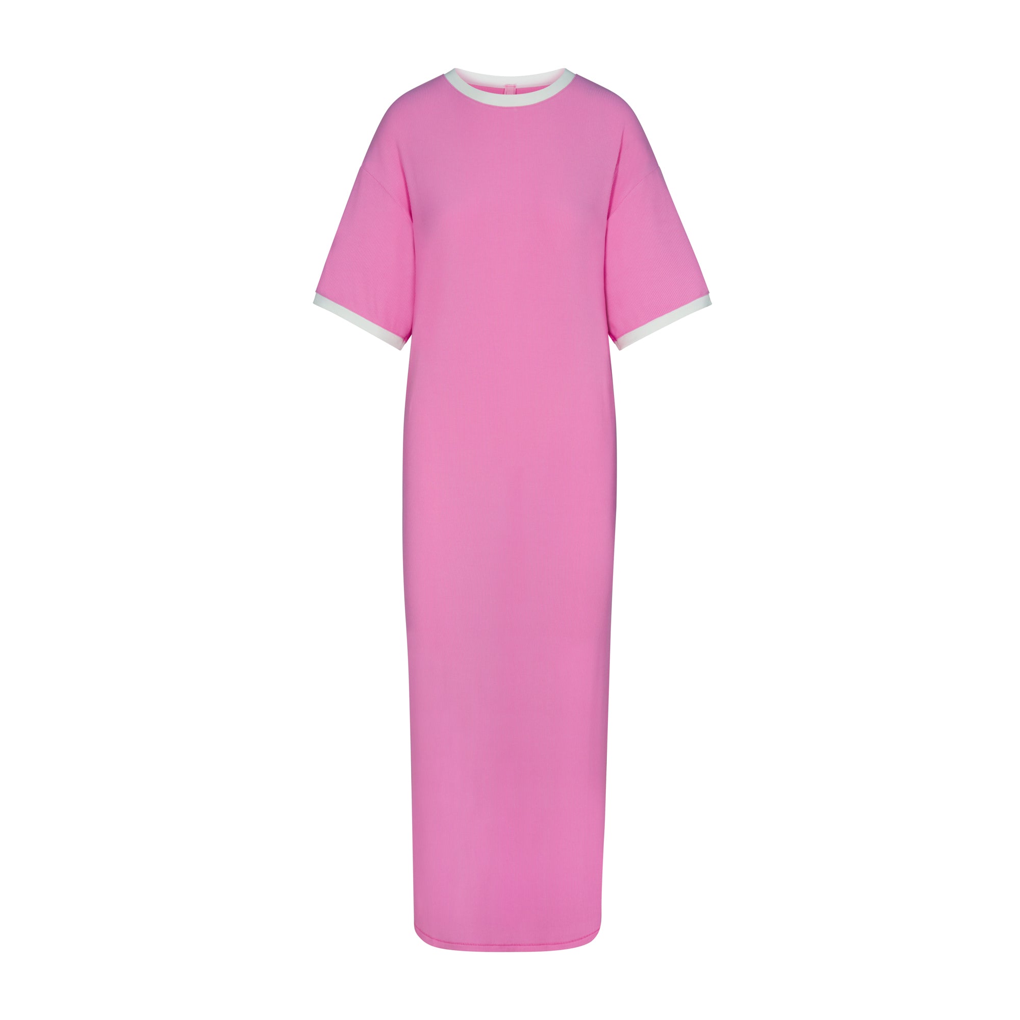 SOFT LOUNGE RINGER T-SHIRT LONG DRESS | BLUSH - Image 5