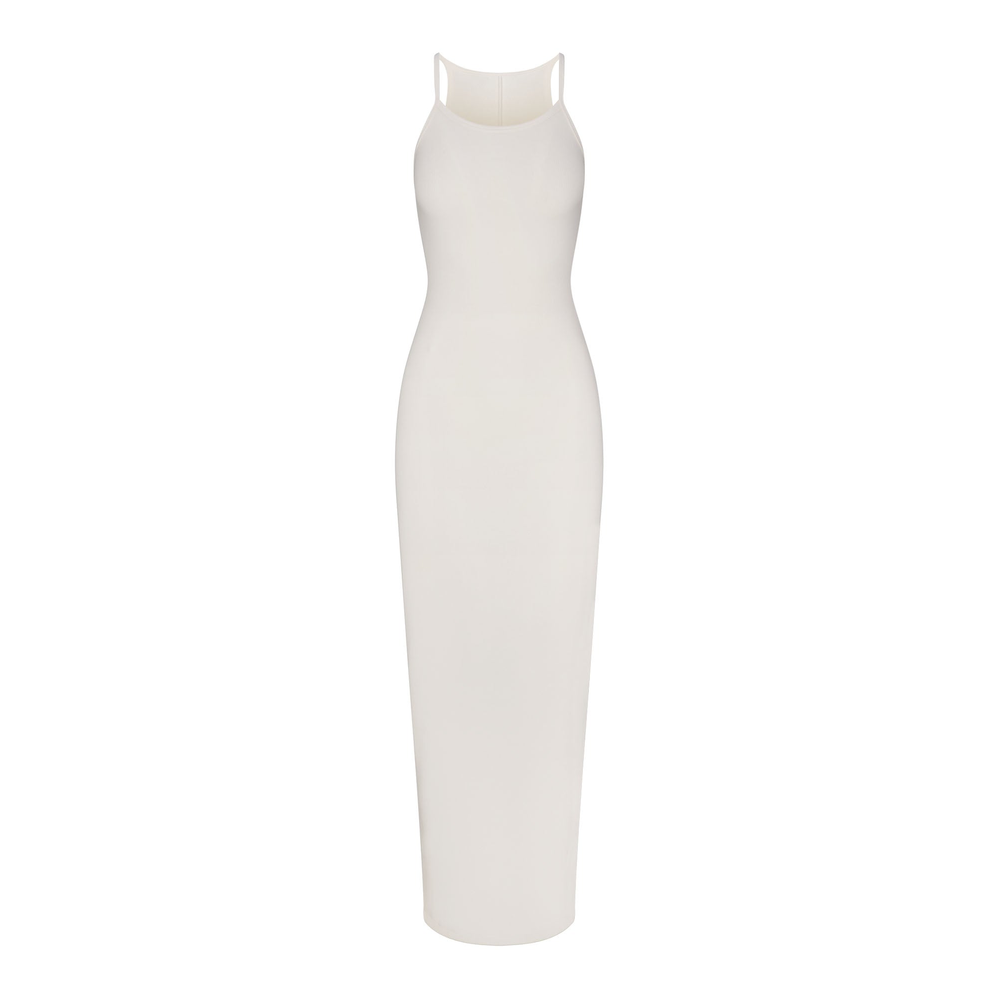 COTTON RIB LONG CAMI DRESS | MARBLE - Image 5
