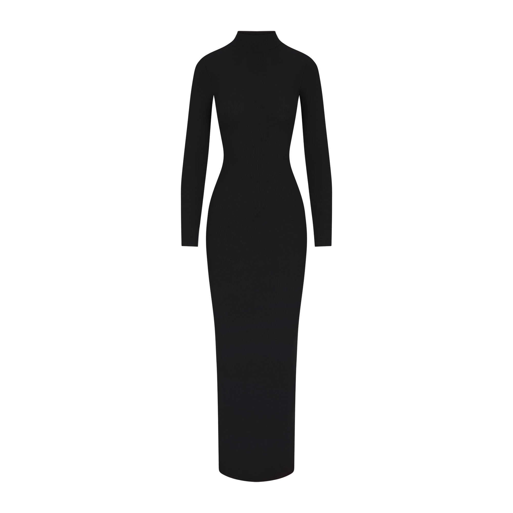 SOFT LOUNGE TURTLENECK LONG DRESS | ONYX - Image 5