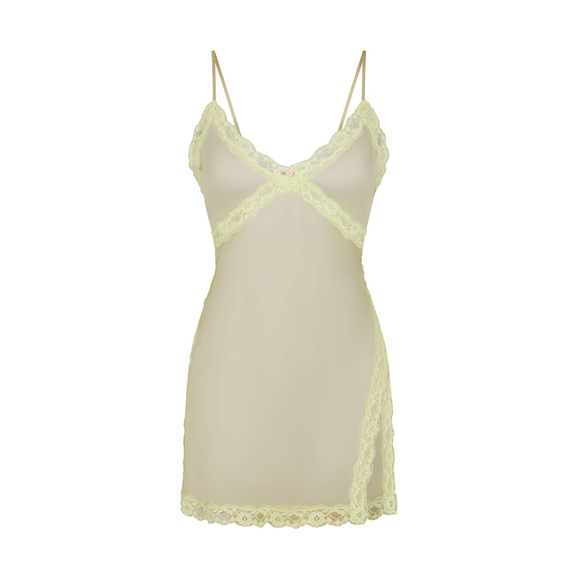 SKIMS ROMANCE LACE SLIP DRESS | SAGE - Image 5