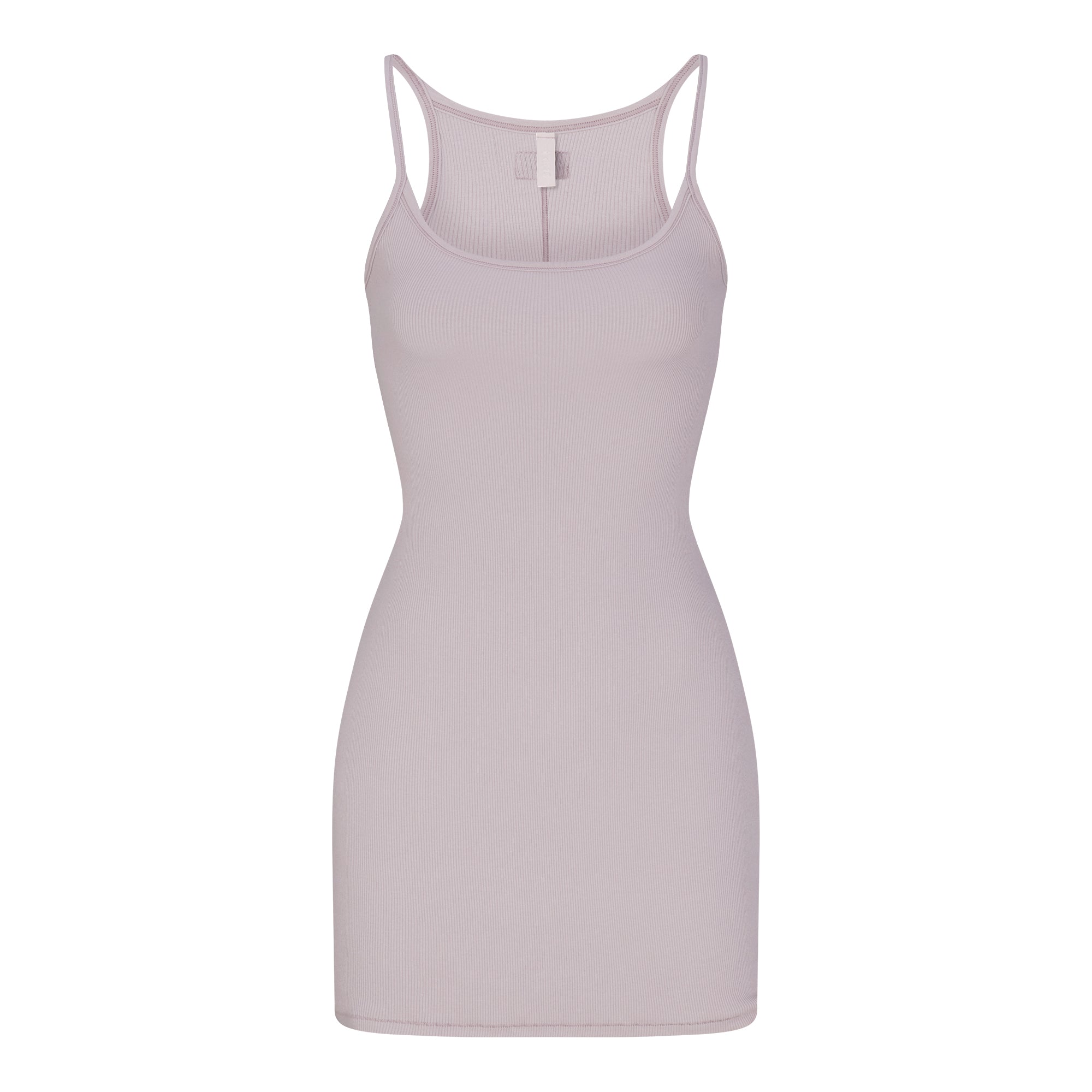 COTTON RIB MINI CAMI DRESS | OYSTER - Image 5