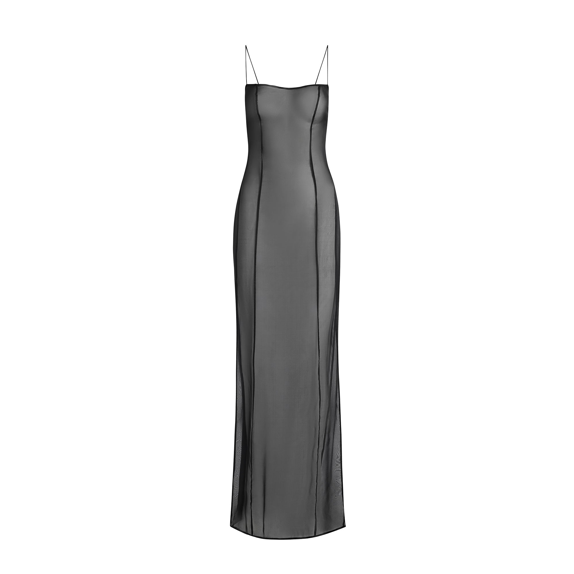 SKIMS ROMANCE LONG SLIP DRESS | ONYX - Image 10