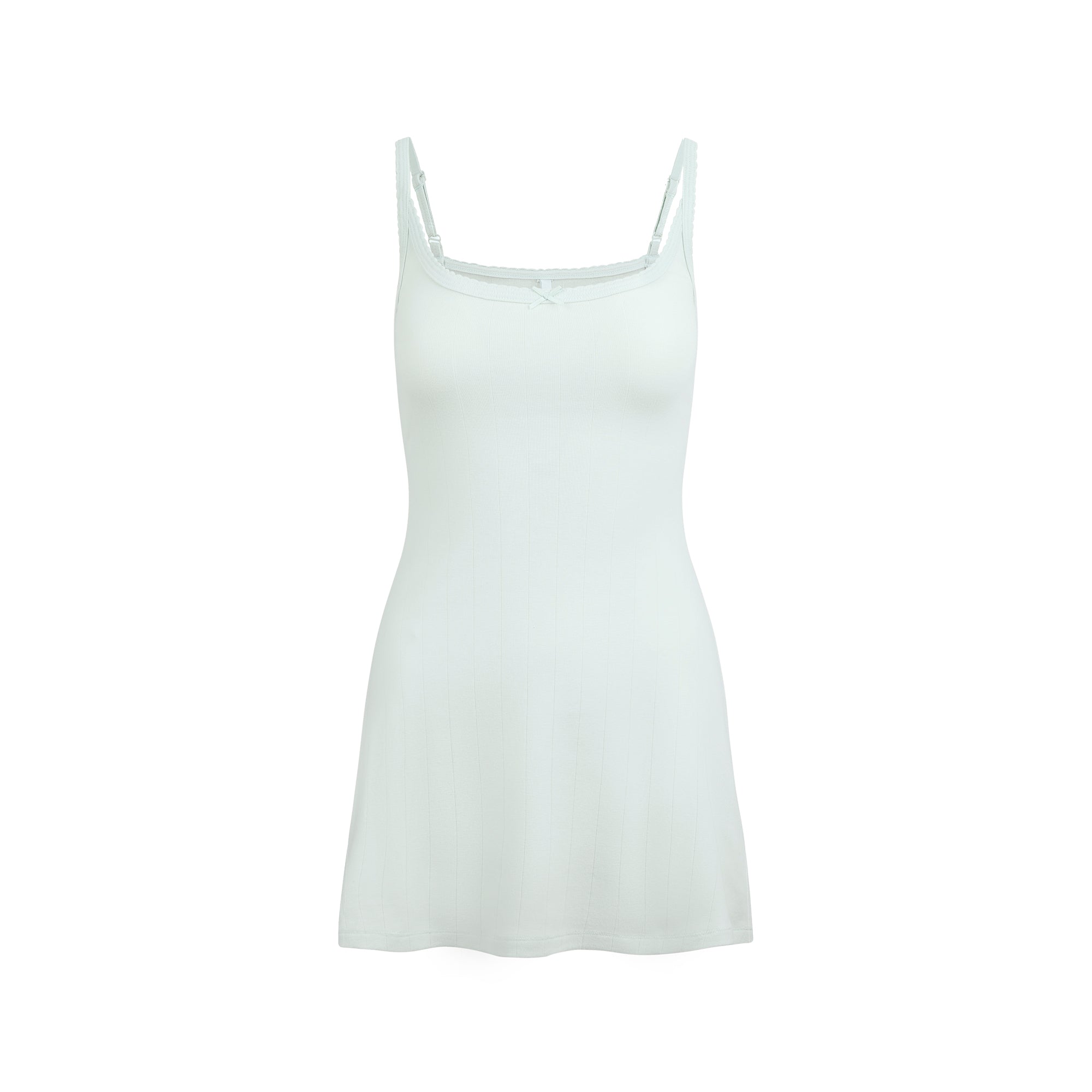 DROP NEEDLE POINTELLE CAMI MINI DRESS | FROST - Image 5