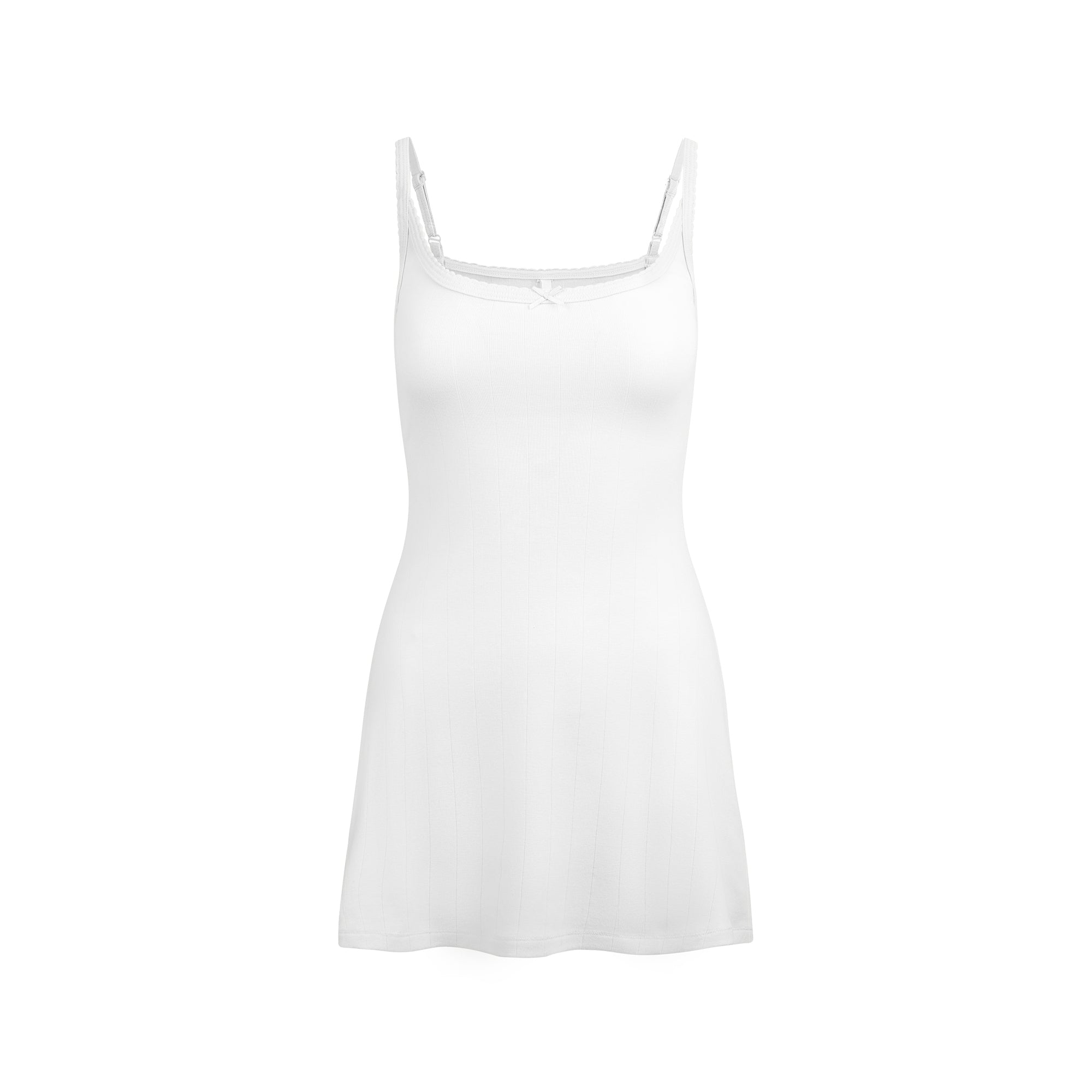 DROP NEEDLE POINTELLE CAMI MINI DRESS | SNOW - Image 6