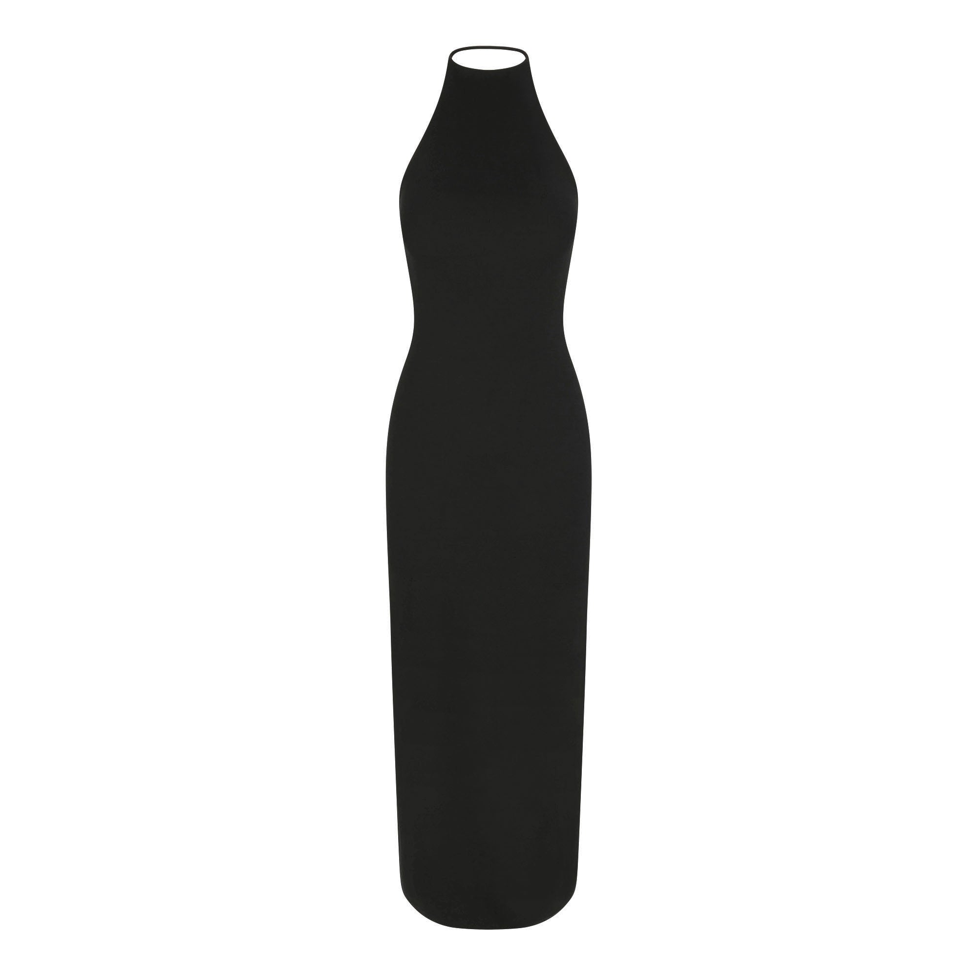 SKIMS CLOUD HALTER LONG DRESS | ONYX - Image 6