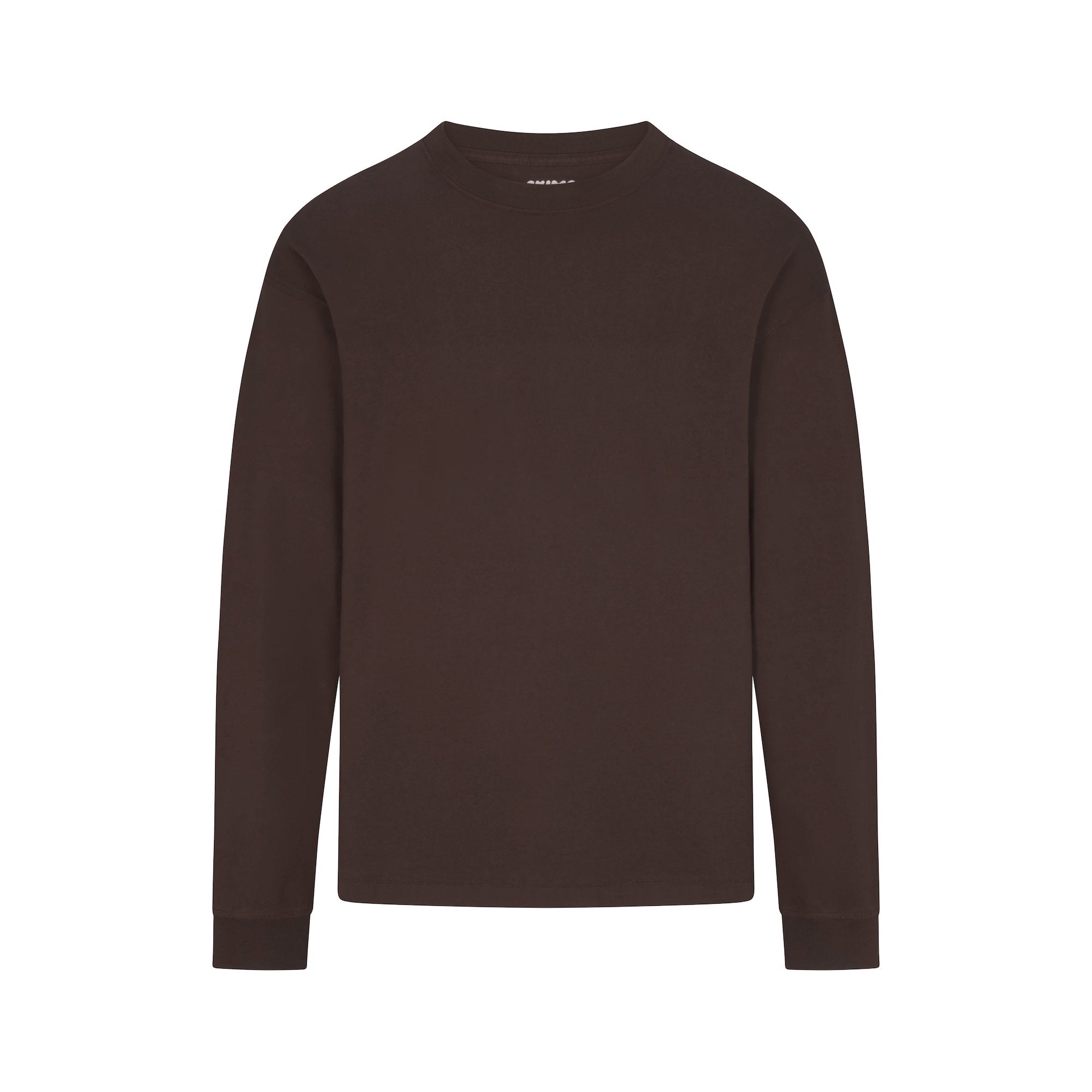 HEAVYWEIGHT COTTON MENS RELAXED LONG SLEEVE T-SHIRT | ESPRESSO - Image 5