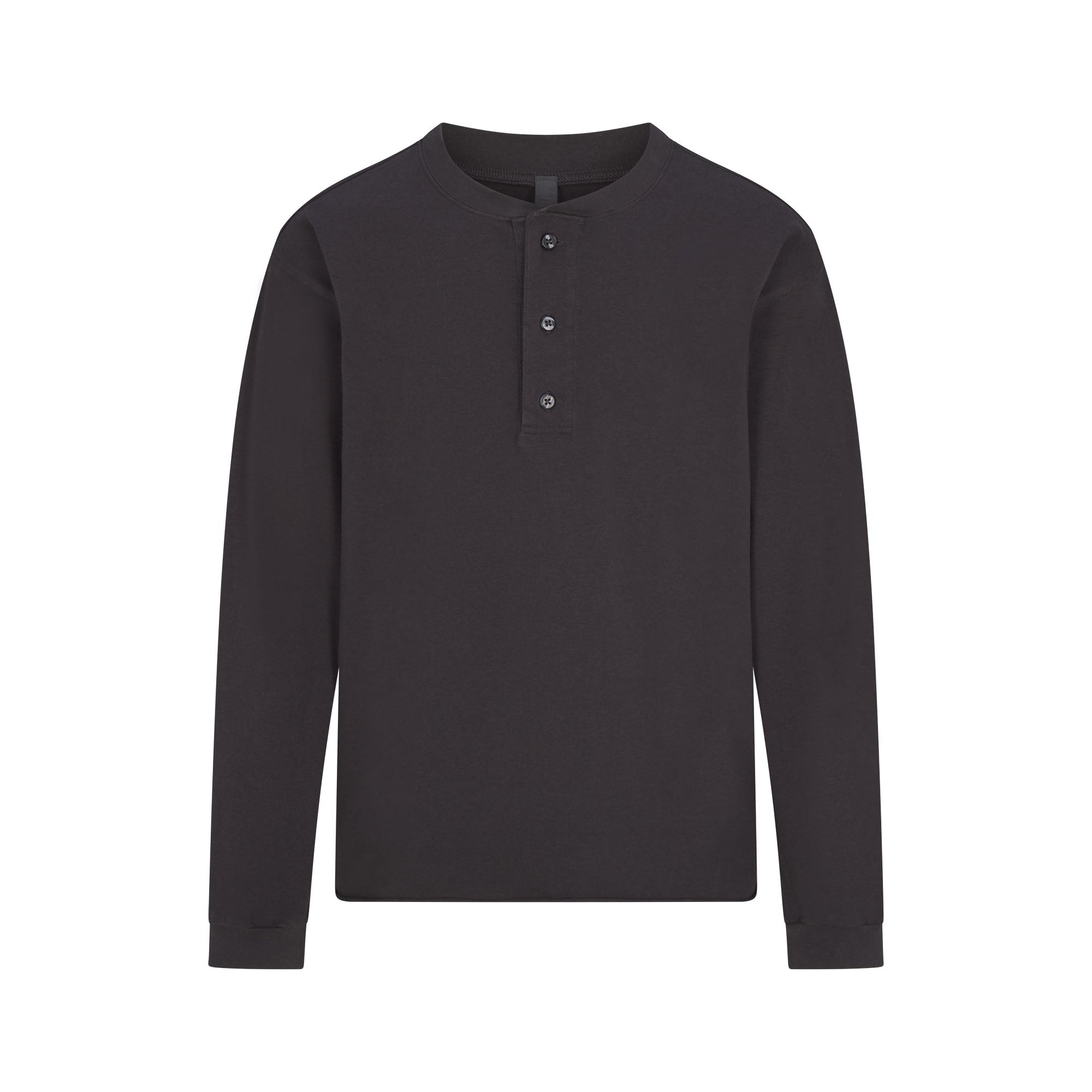 JERSEY LOUNGE MENS RELAXED HENLEY | ASH - Image 5