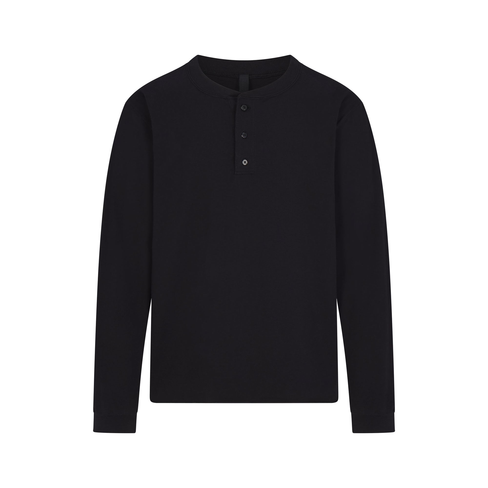 JERSEY LOUNGE MENS RELAXED HENLEY | OBSIDIAN - Image 5