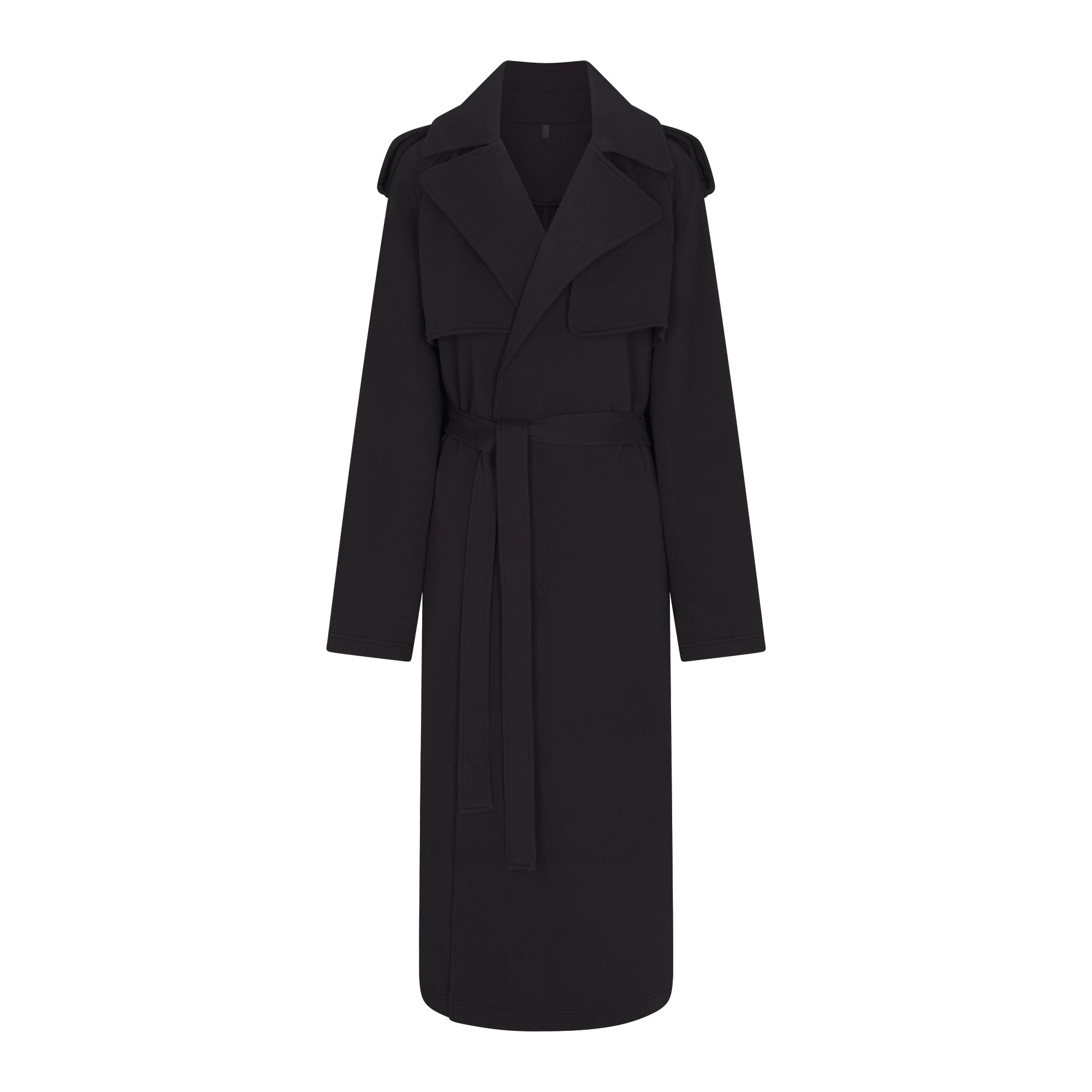 BOYFRIEND FLEECE TRENCH COAT | WASHED ONYX - Image 8