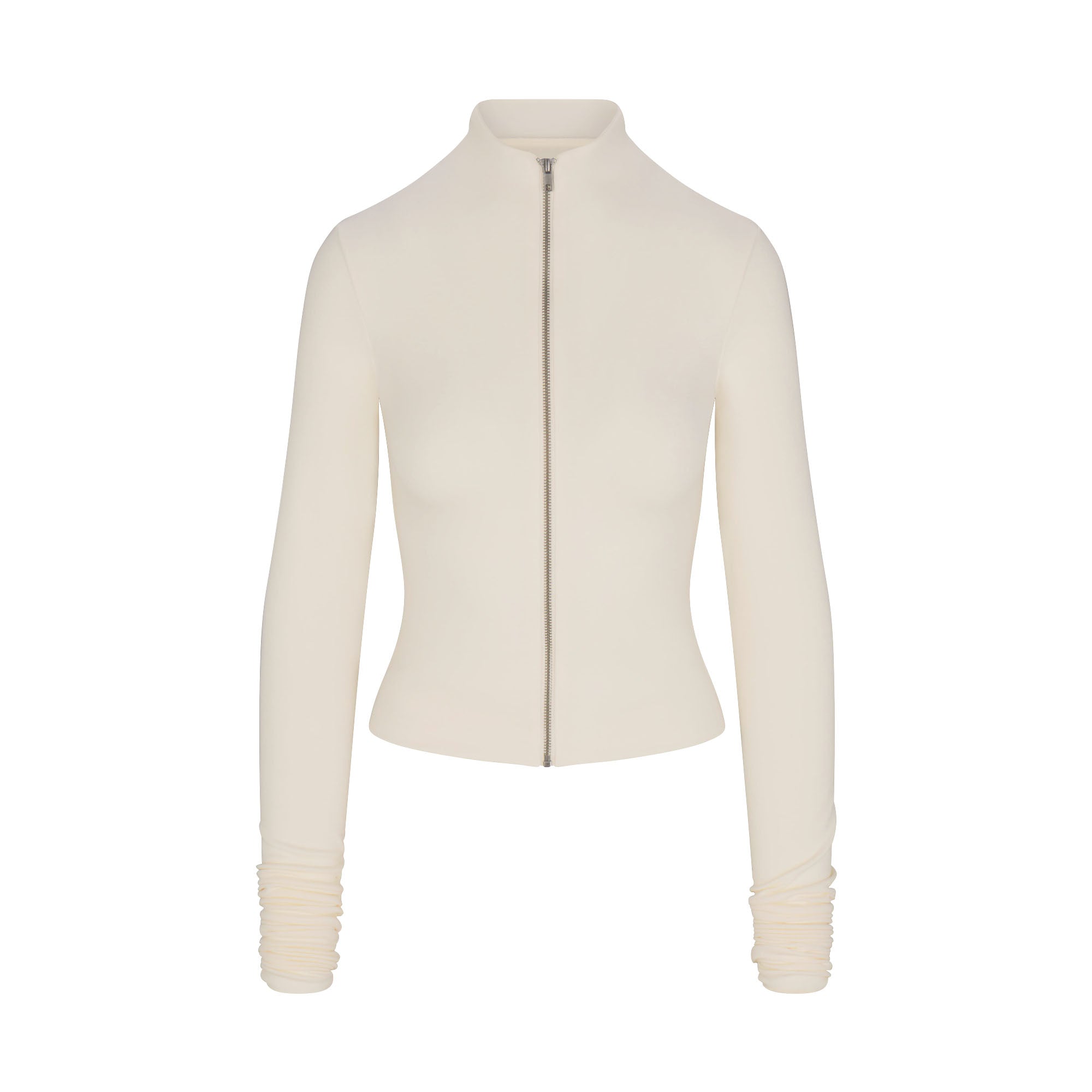 SKIMS CLOUD ZIP UP TOP | ECRU - Image 6