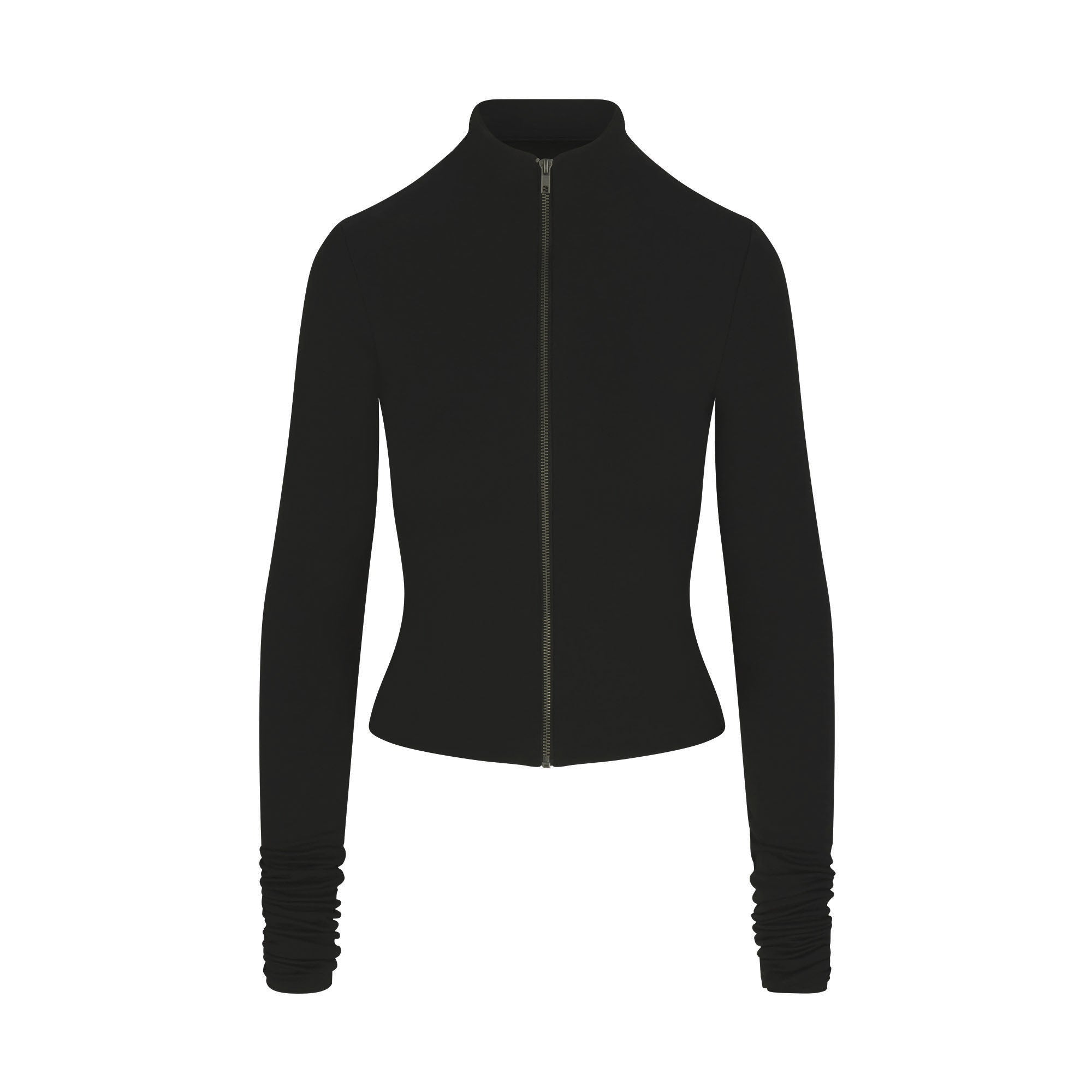 SKIMS CLOUD ZIP UP TOP | ONYX - Image 7