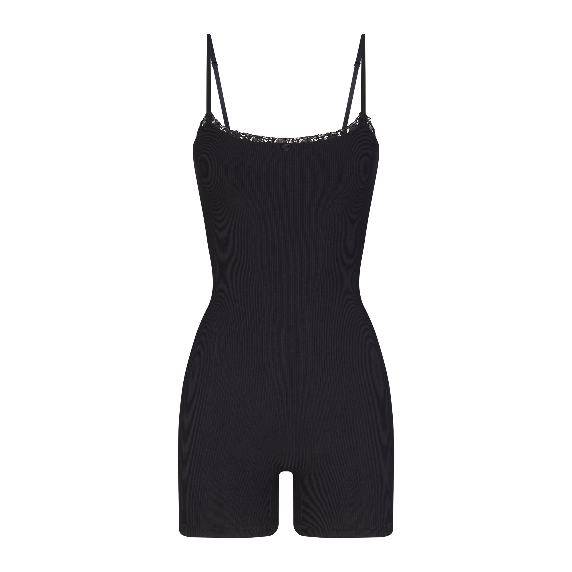 SOFT LOUNGE LACE SCOOP ONESIE | ONYX - Image 5