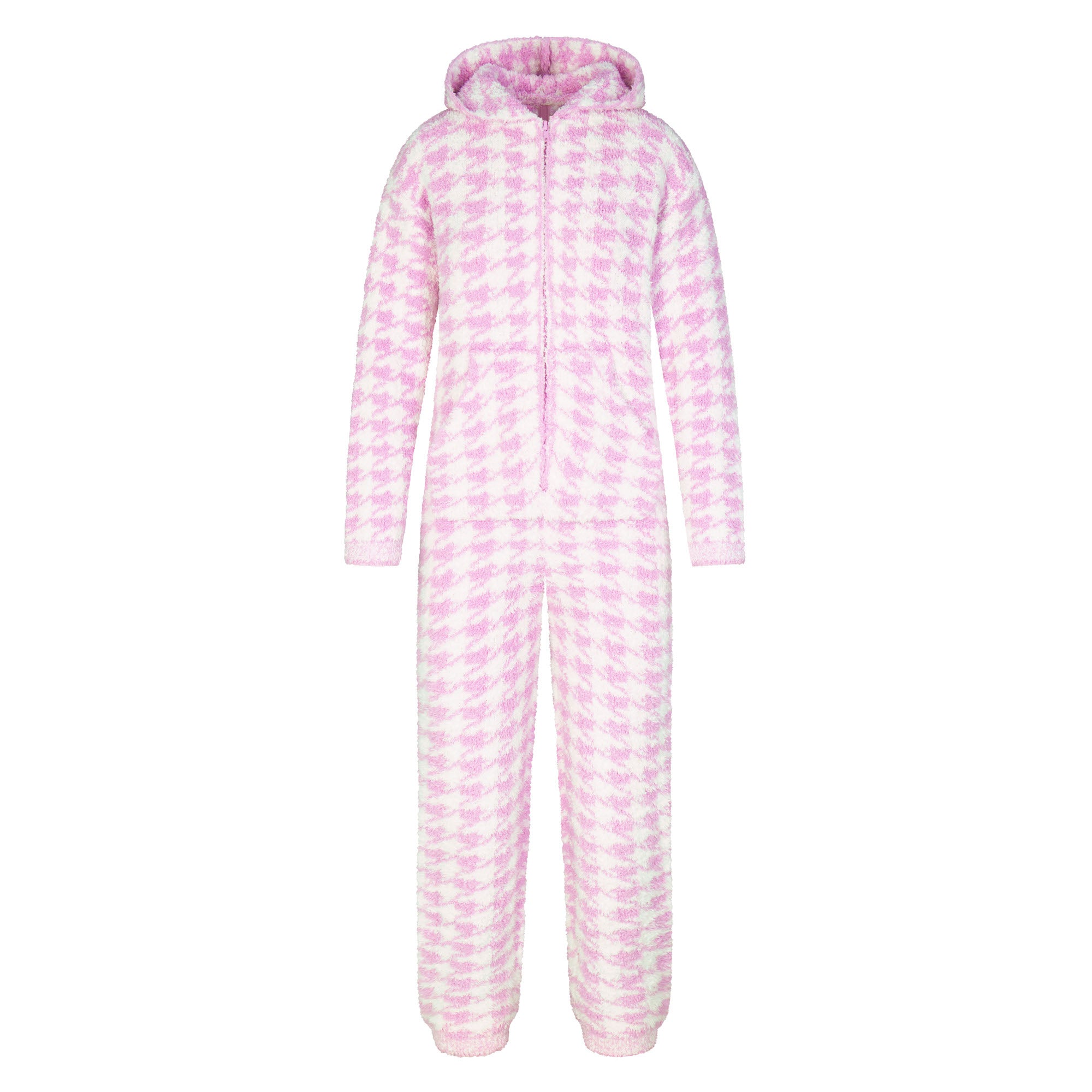 COZY KNIT UNISEX ONESIE | PETAL HOUNDSTOOTH - Image 5