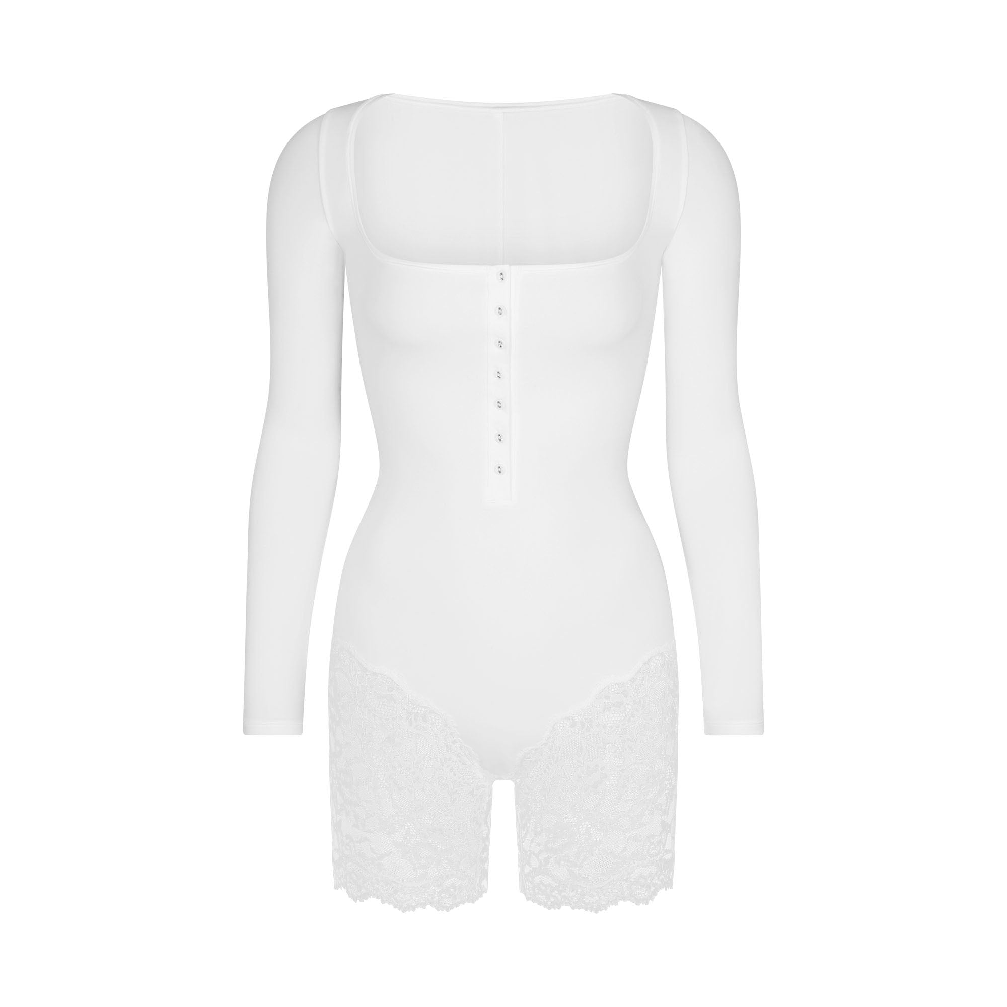 FITS EVERYBODY LACE LONG SLEEVE ONESIE | SNOW - Image 5