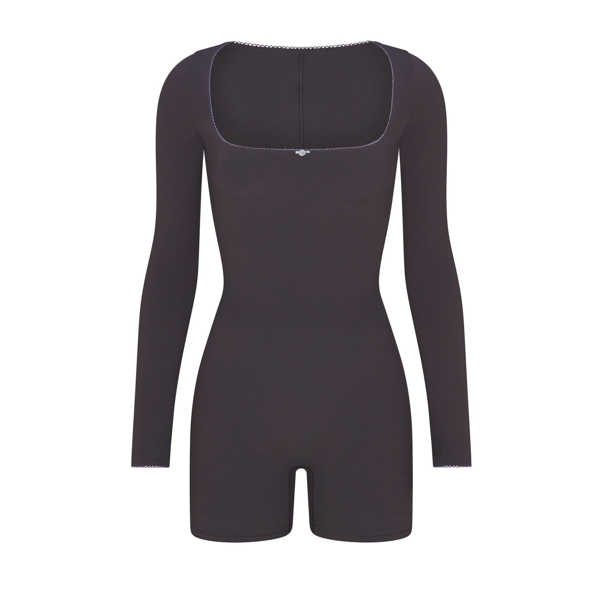 FITS EVERYBODY PICOT LONG SLEEVE ONESIE | ASH CONTRAST - Image 5