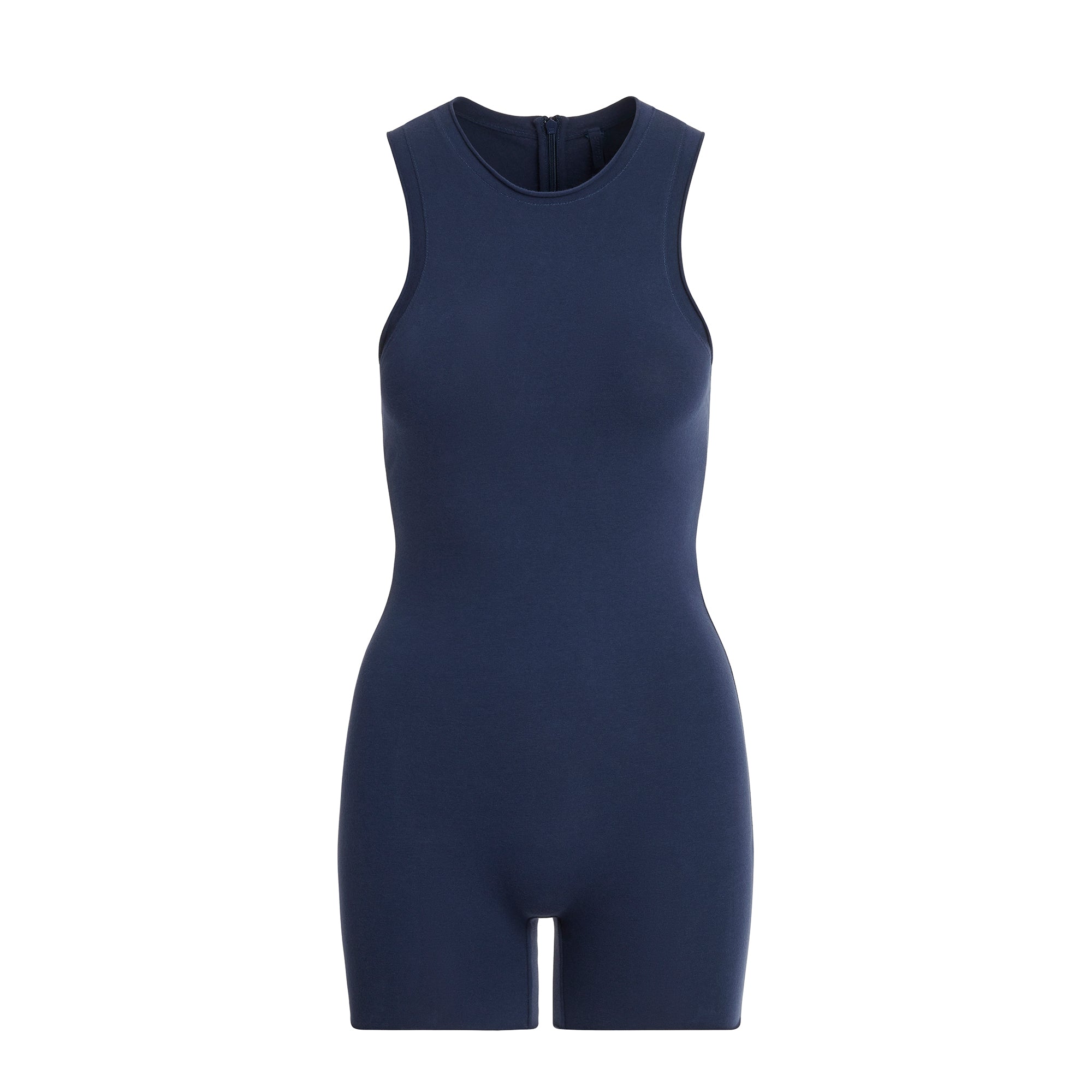 COTTON JERSEY TANK ONESIE | NAVY - Image 6