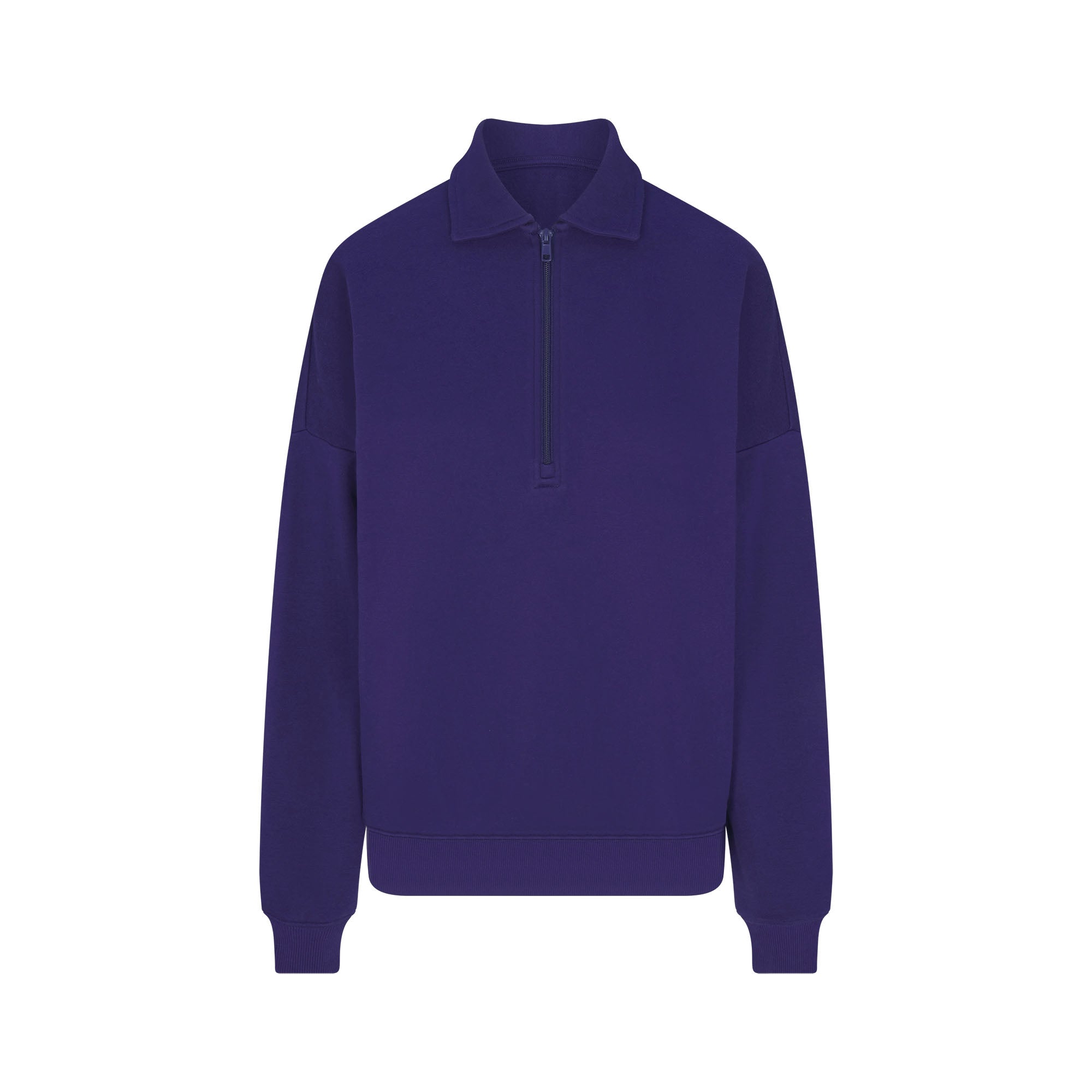 COTTON FLEECE OVERSIZED QUARTER ZIP PULLOVER | CONCORD - Image 5