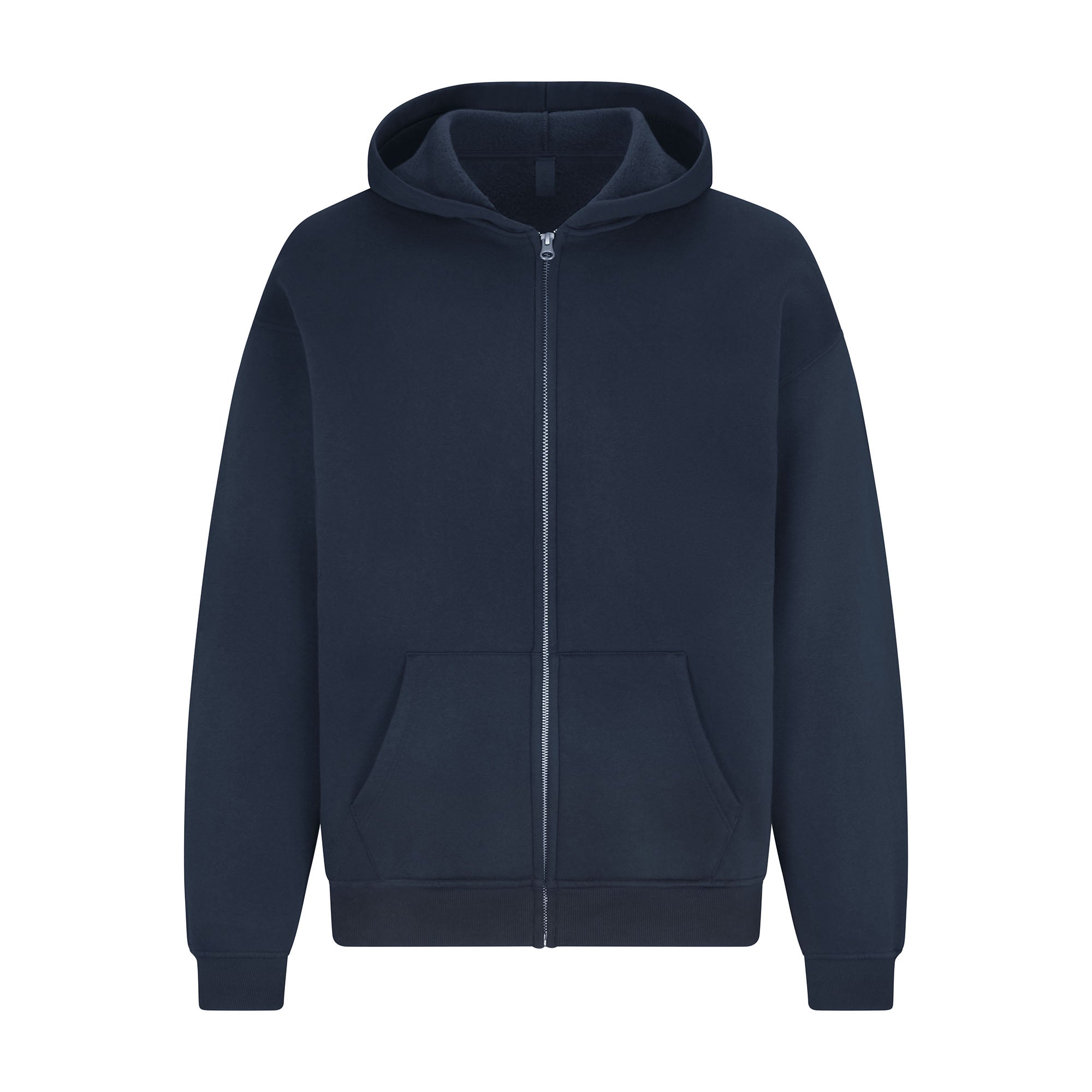 FLEECE LOUNGE MENS RELAXED ZIP UP HOODIE | NAVY - Image 7