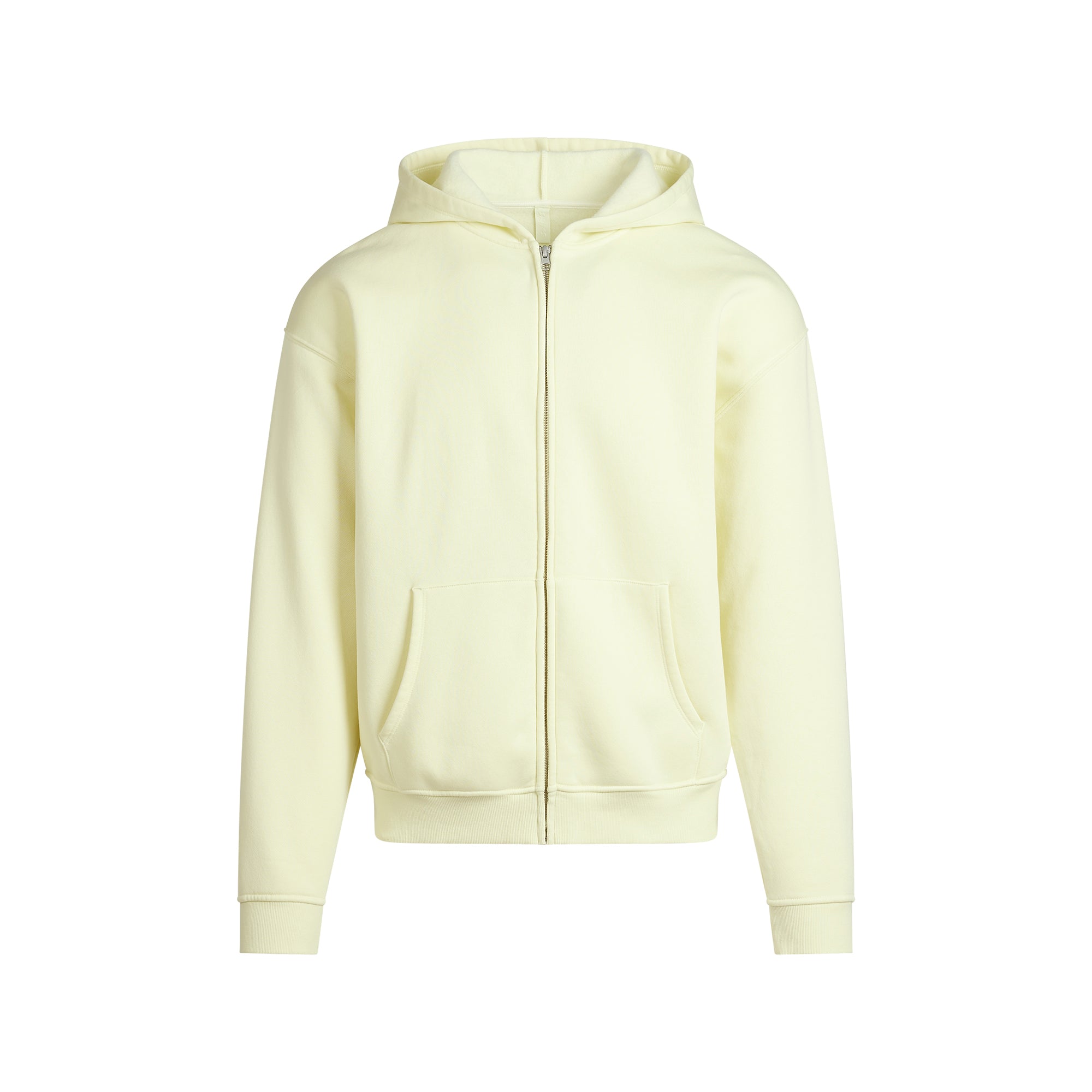 FLEECE LOUNGE MENS RELAXED ZIP UP HOODIE | SULFUR - Image 5