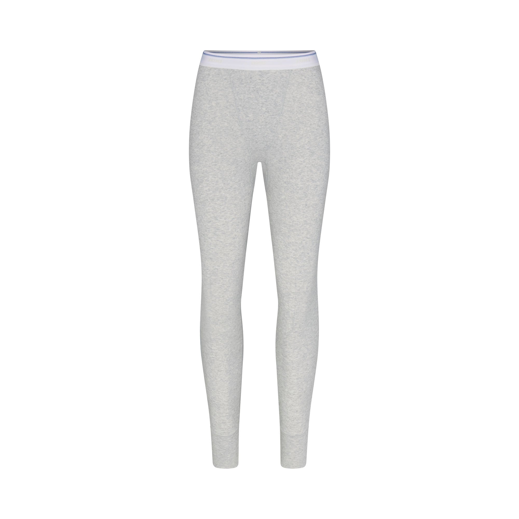 COTTON RIB LEGGING | LIGHT HEATHER GREY STRIPE - Image 5