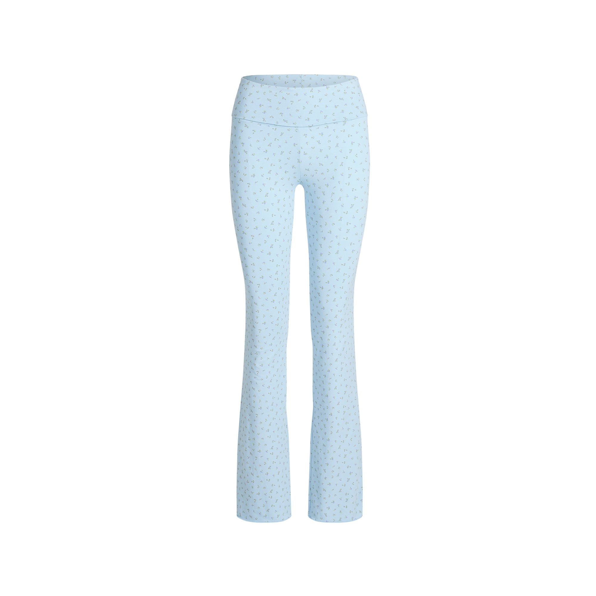 COTTON JERSEY FOLDOVER PANT | POWDER BLUE MICRO FLORAL - Image 4