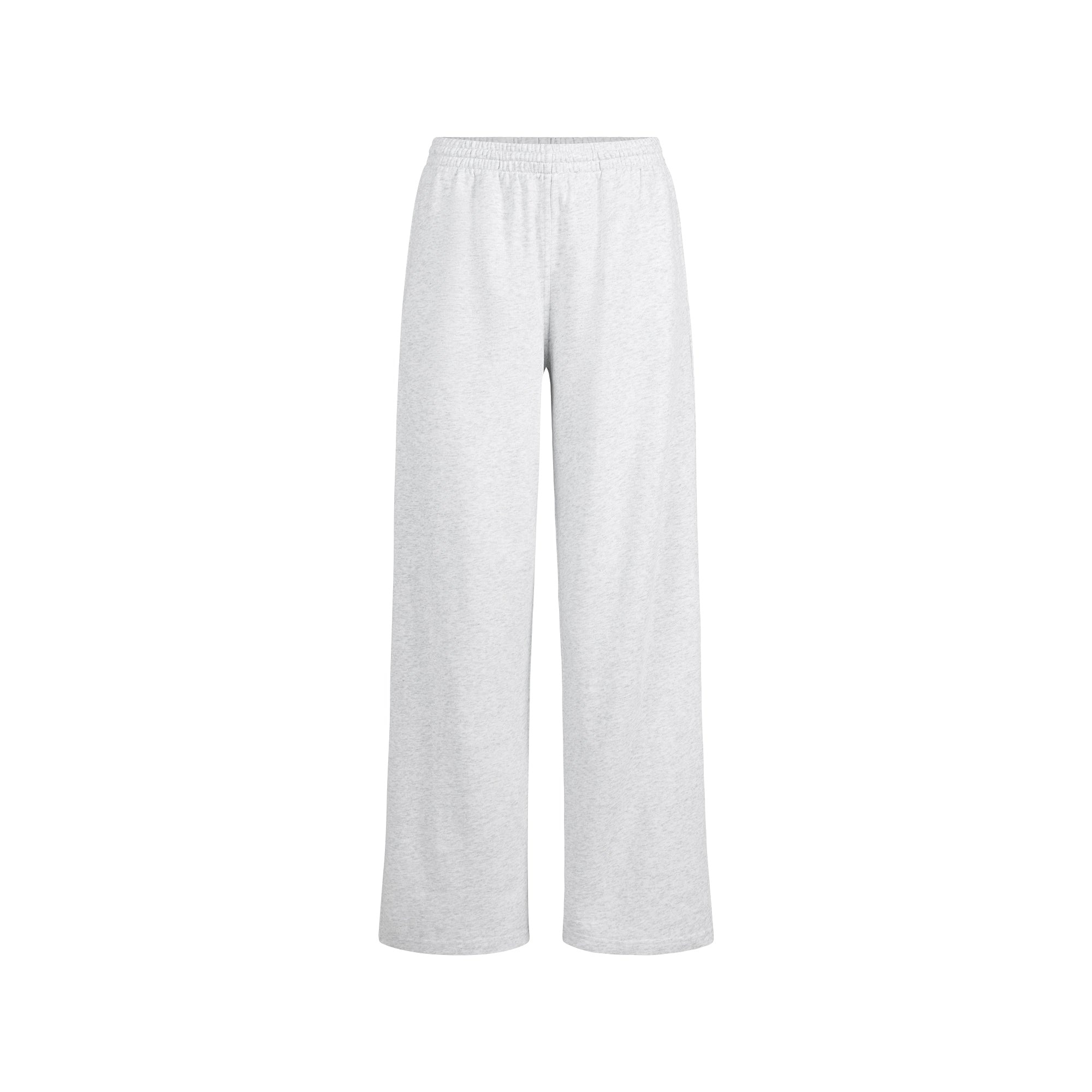 LIGHTWEIGHT FLEECE STRAIGHT LEG PANT | LIGHT HEATHER GREY - Image 6