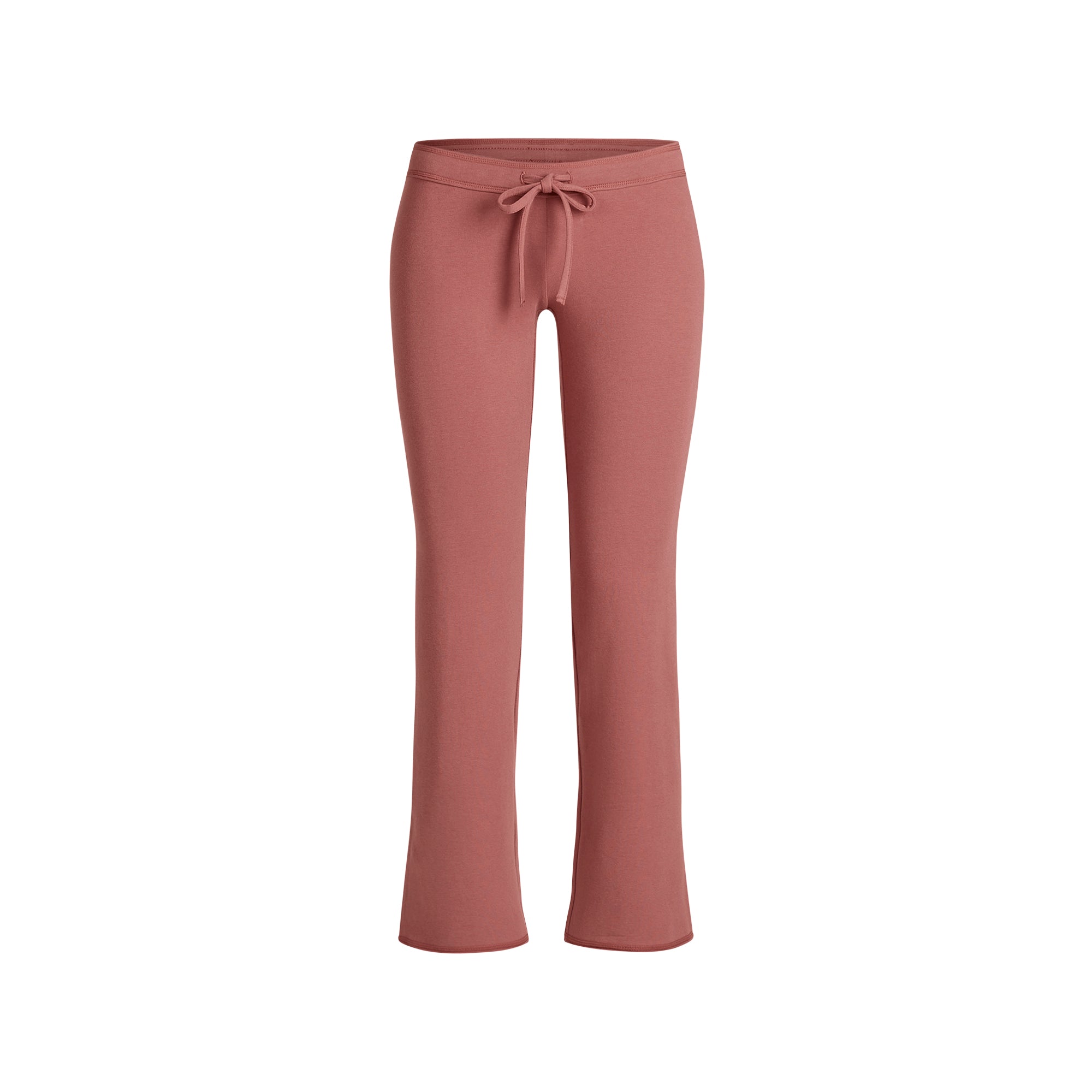 COTTON JERSEY LOW RISE CROP PANT | REDWOOD - Image 4