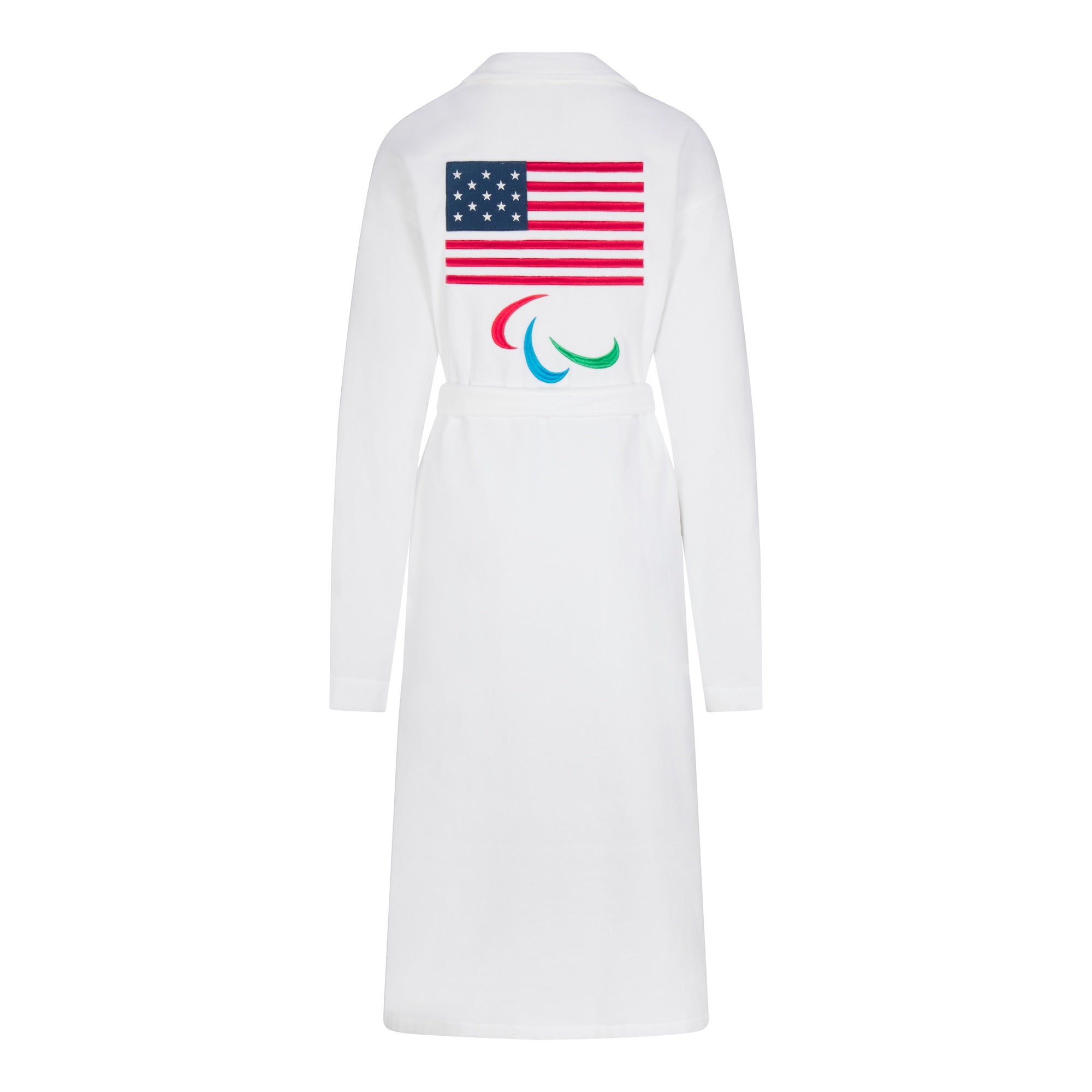 SKIMS FOR TEAM USA TERRY PARALYMPIC UNISEX ROBE | WHITE - Image 7