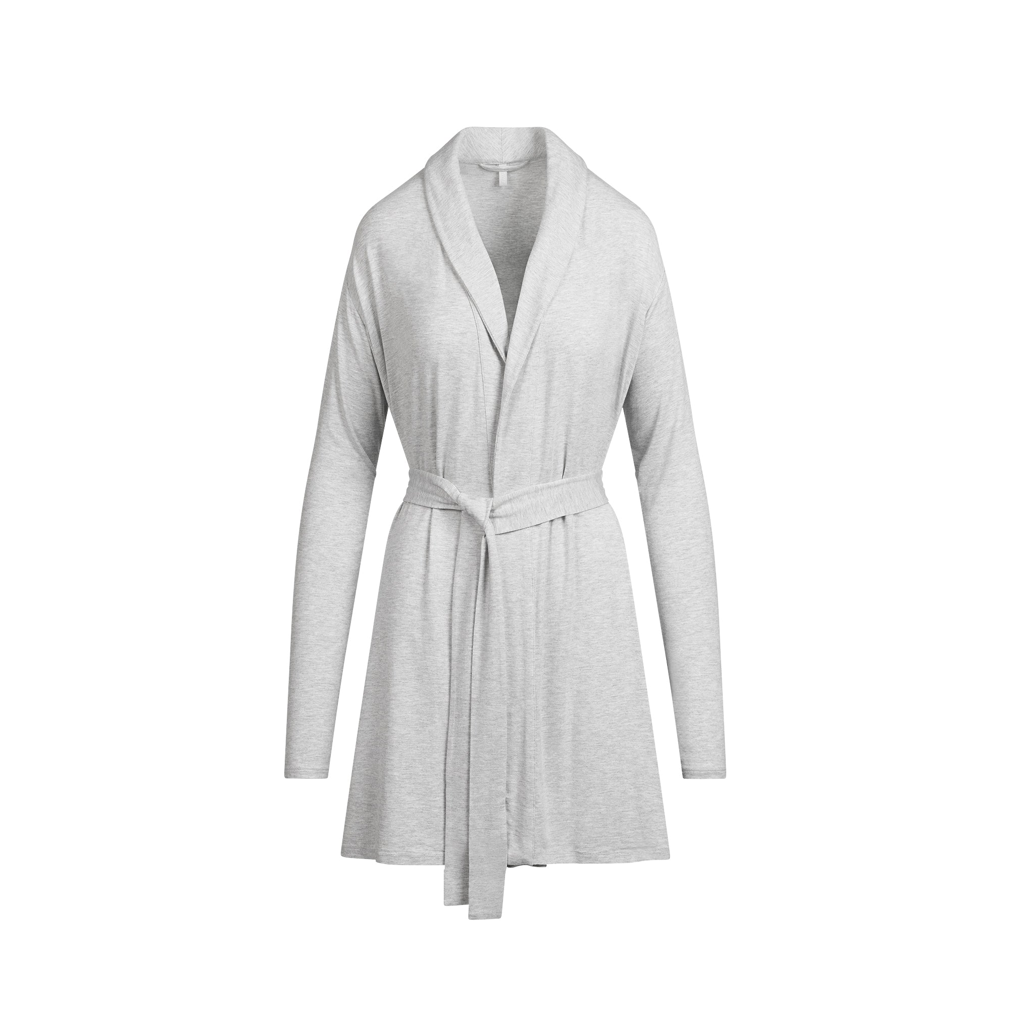 SKIMS SLEEP SHORT ROBE | LIGHT HEATHER GREY - Image 7