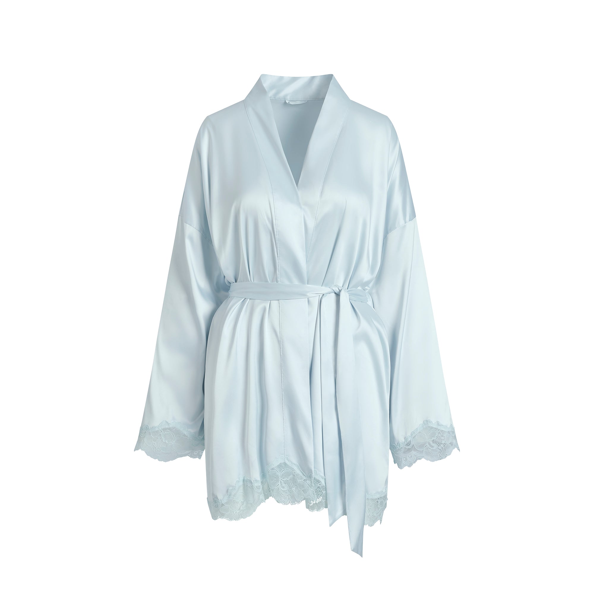 WOVEN SHINE LACE ROBE | CLOUD - Image 5