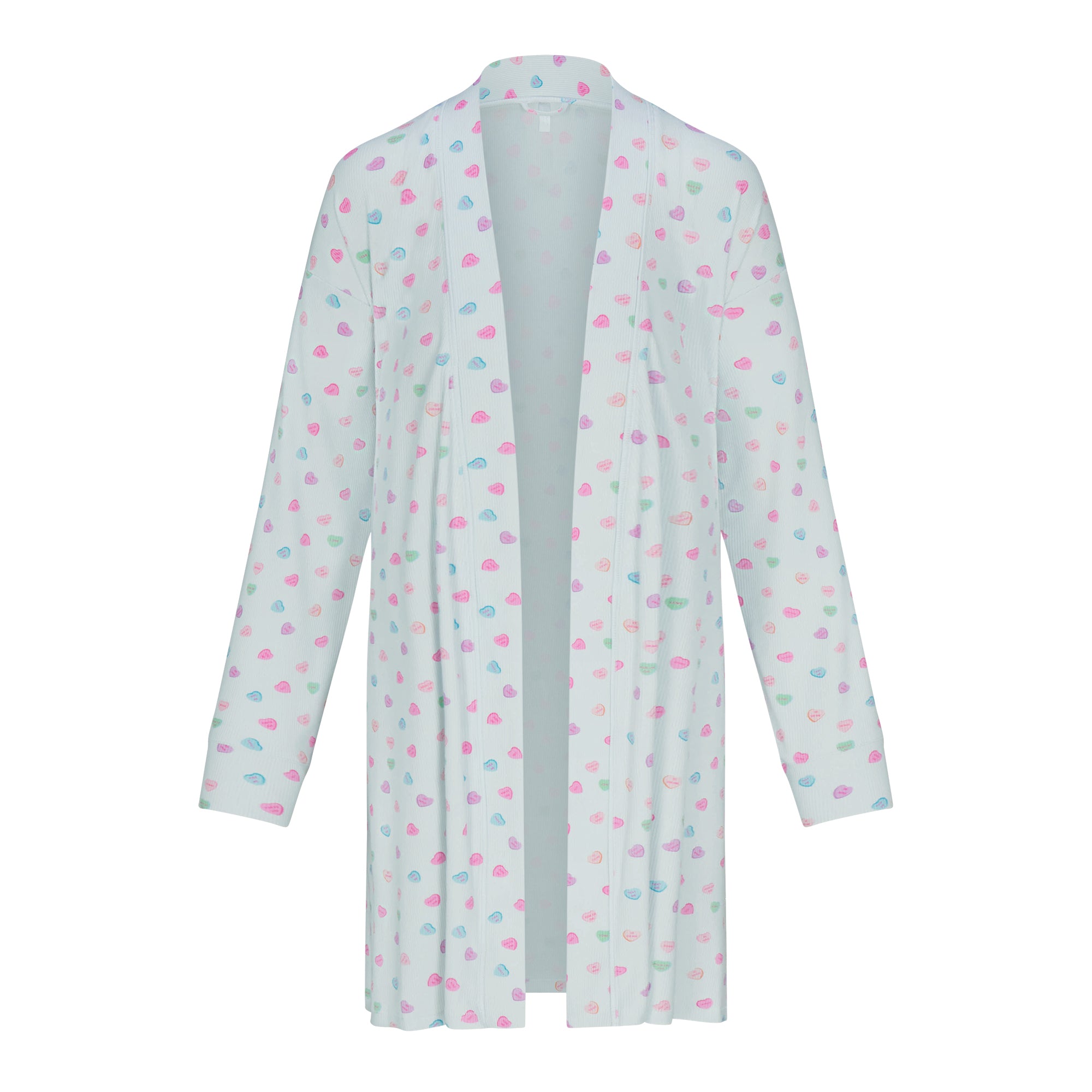 SOFT LOUNGE ROBE | CLOUD CANDY HEART PRINT - Image 6