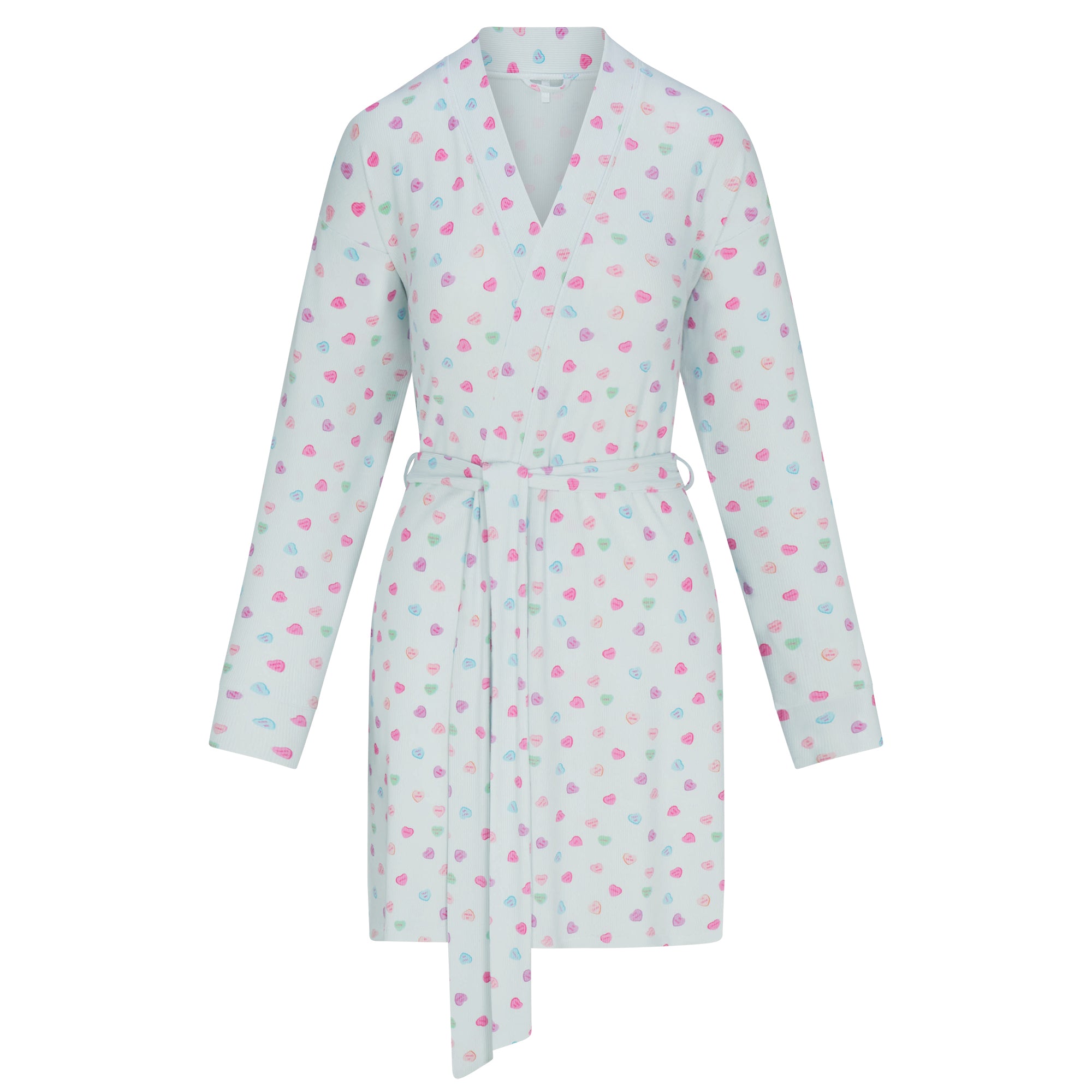 SOFT LOUNGE ROBE | CLOUD CANDY HEART PRINT - Image 5