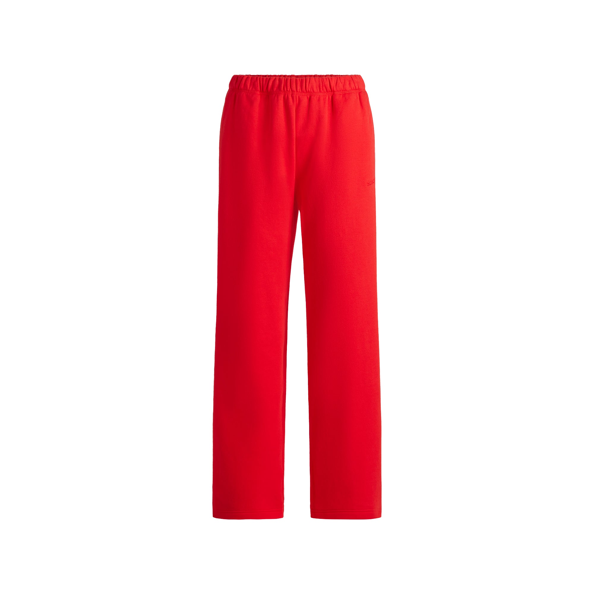 COTTON FLEECE CLASSIC STRAIGHT LEG PANT | RUBY - Image 6