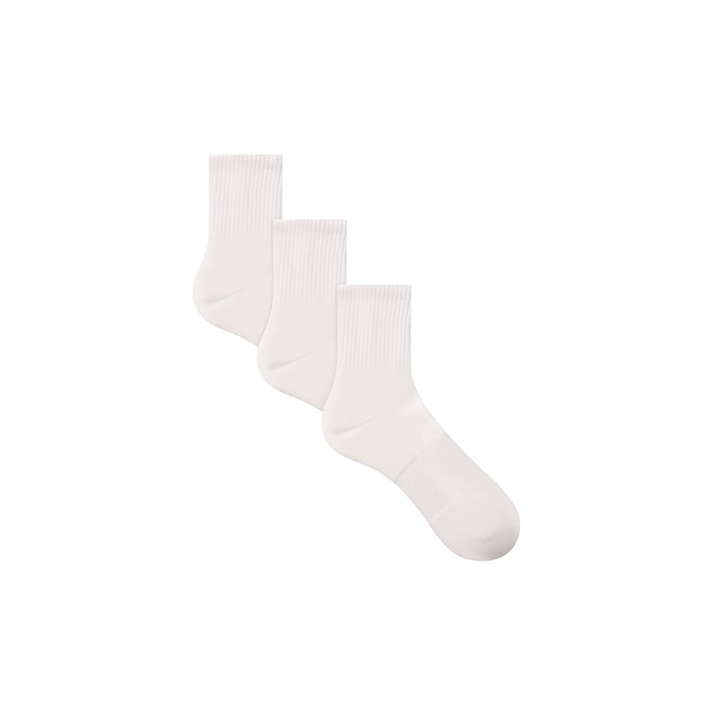 MENS QUARTER CREW SOCK 3-PACK | CHALK