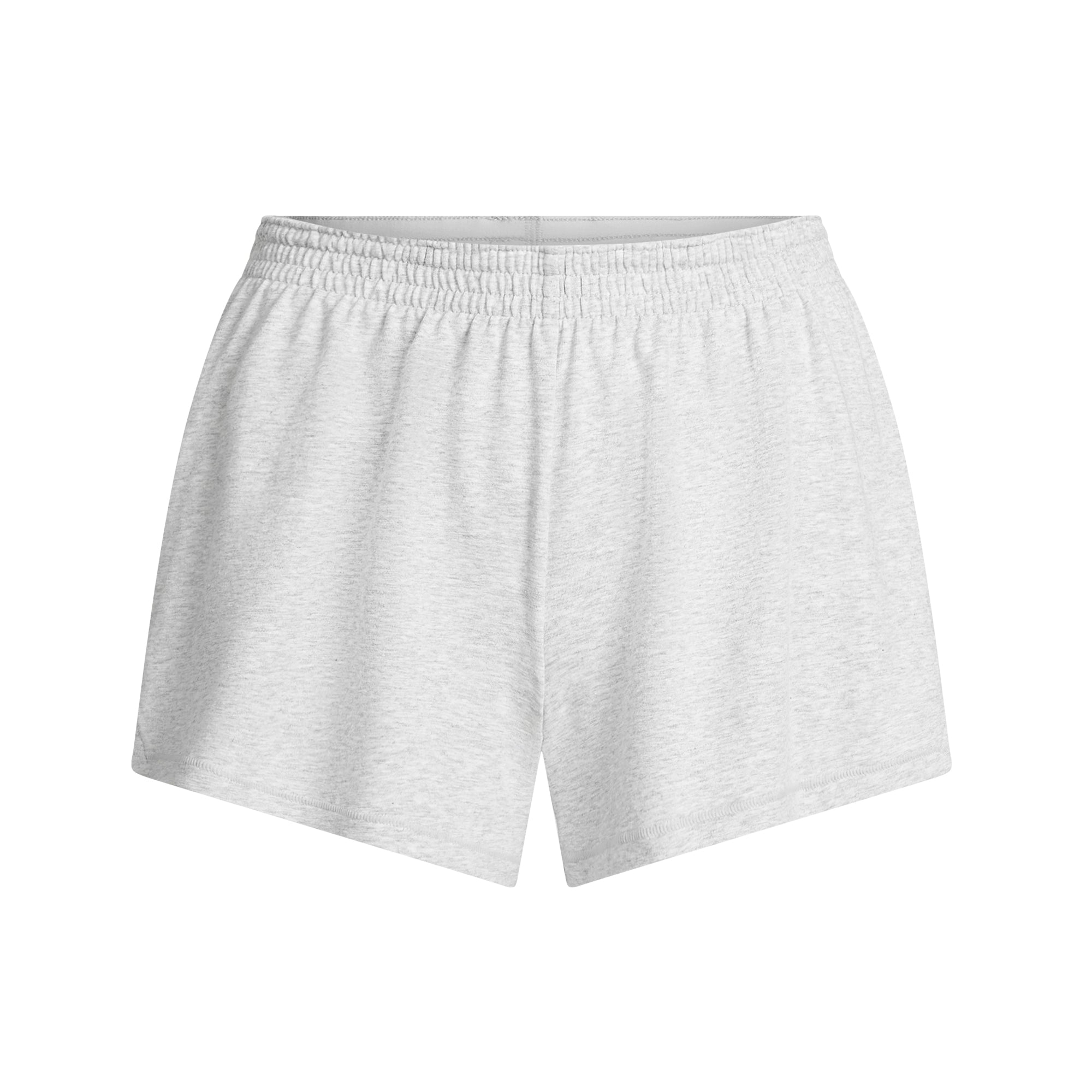 COTTON JERSEY LOOSE SHORT | LIGHT HEATHER GREY - Image 6