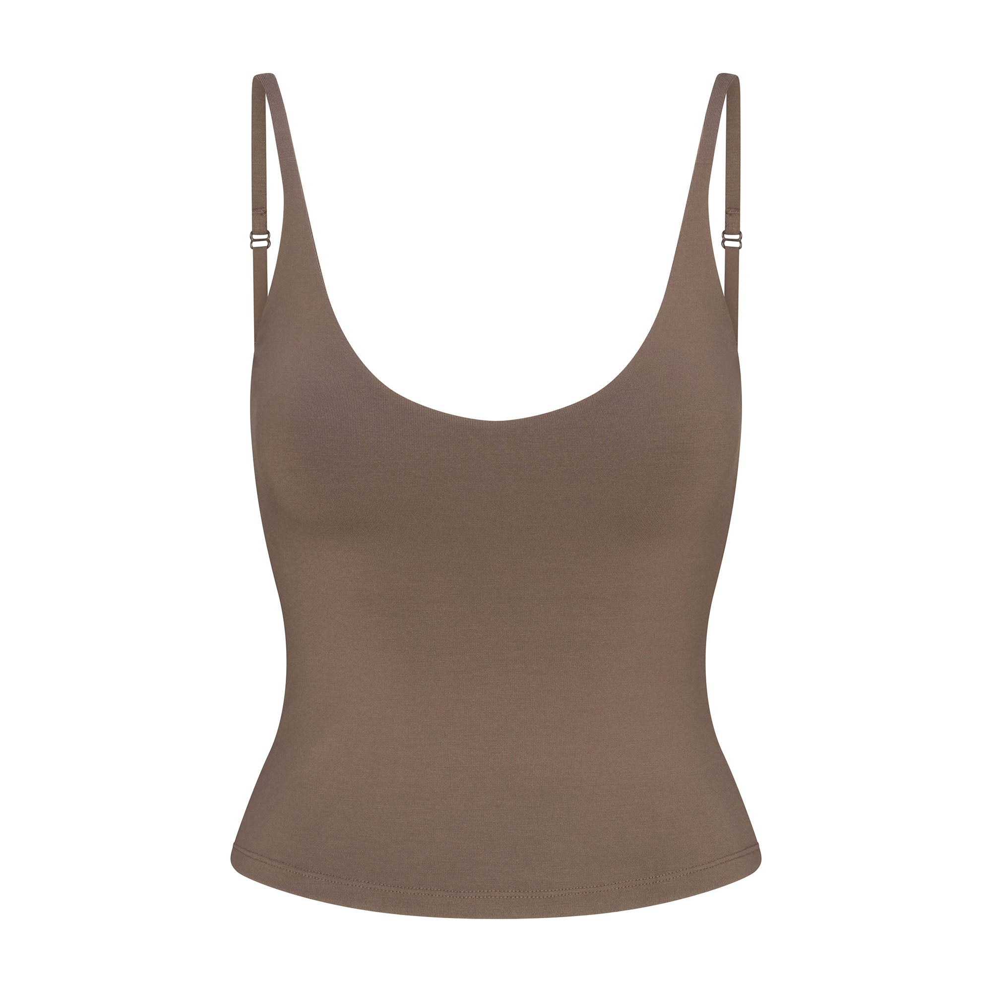 SMOOTH LAYERS SCOOP NECK CAMI | TRUFFLE - Image 6