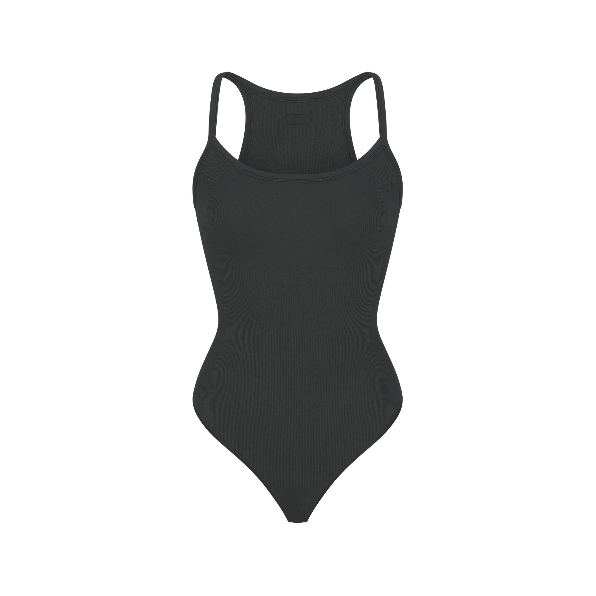 COTTON RIB CAMI BODYSUIT | SOOT - Image 5
